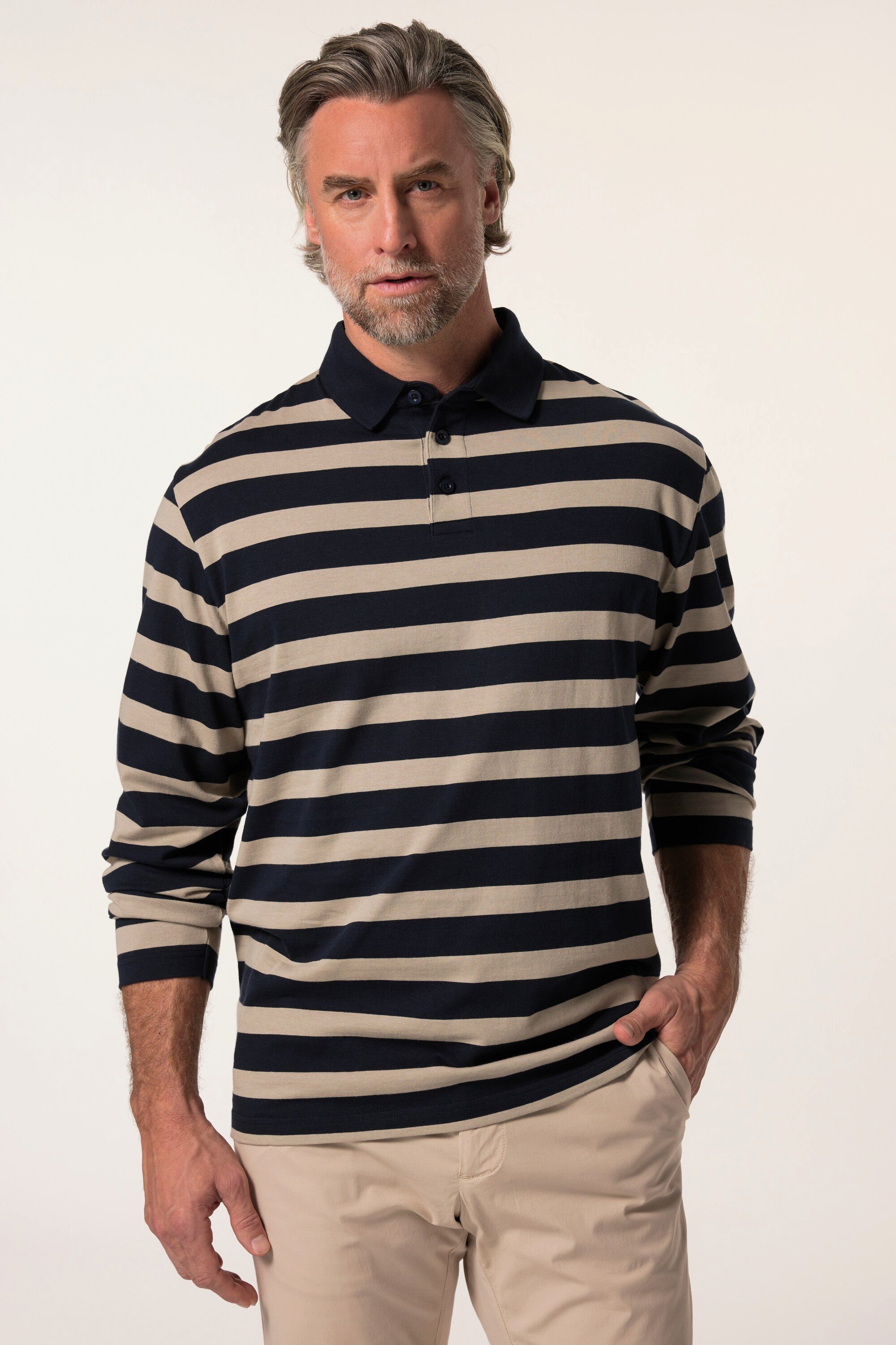 Boston Park Poloshirt Poloshirt Langarm Ringel günstig online kaufen