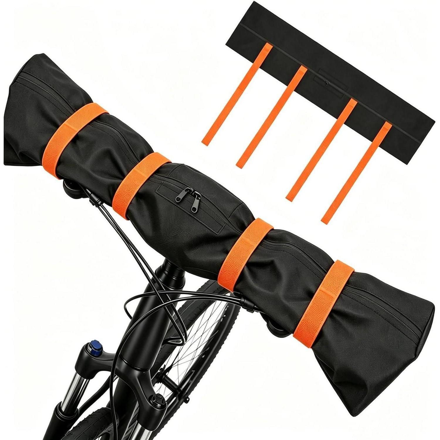 LuxusKollektion Lenker-Schutzhülle Fahrradschutzhülle 91x23cm Orange