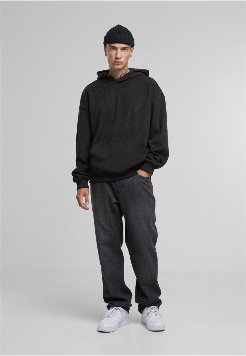 URBAN CLASSICS Kapuzenpullover Jaquard Velvet Suit Herren Kapuzenpullover