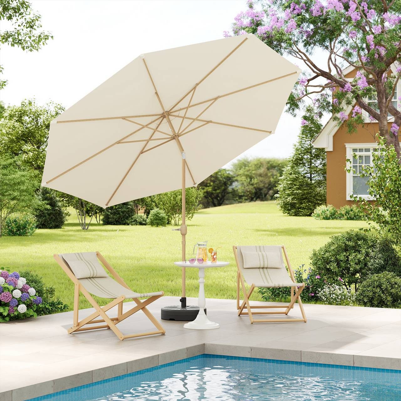 Woltu Sonnenschirm, φ300 cm UPF 50+, günstig online kaufen