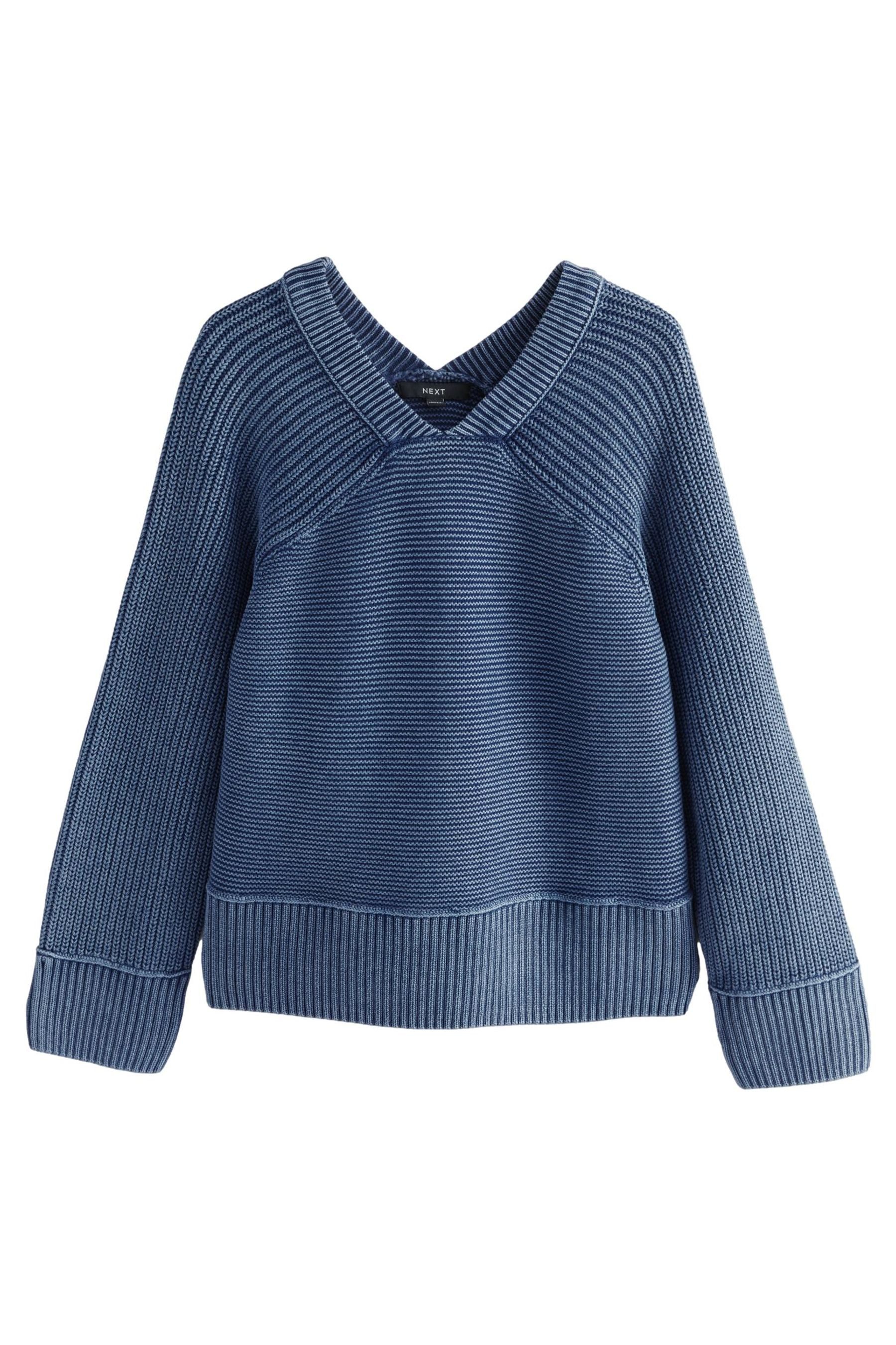 Next V-Ausschnitt-Pullover Legerer Washed-Pullover mit V-Ausschnitt günstig online kaufen