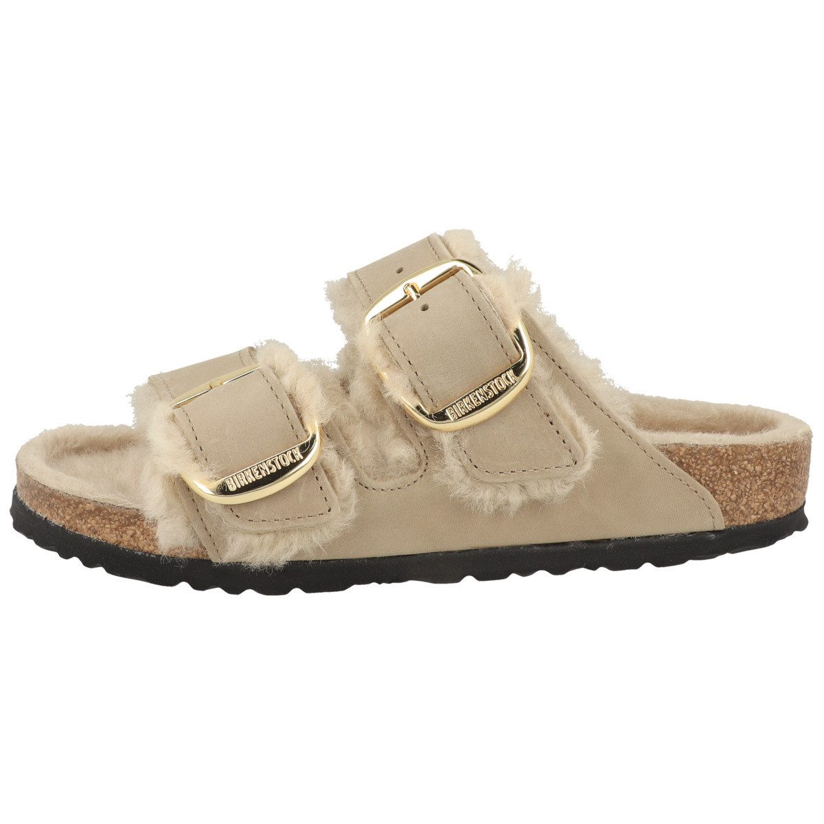 Birkenstock Arizona Big Buckle Lammfell geöltes Nubukleder normal Sandale Sandaletten, Sommerschuhe, Badeschuhe, Riemchen, Schlappen