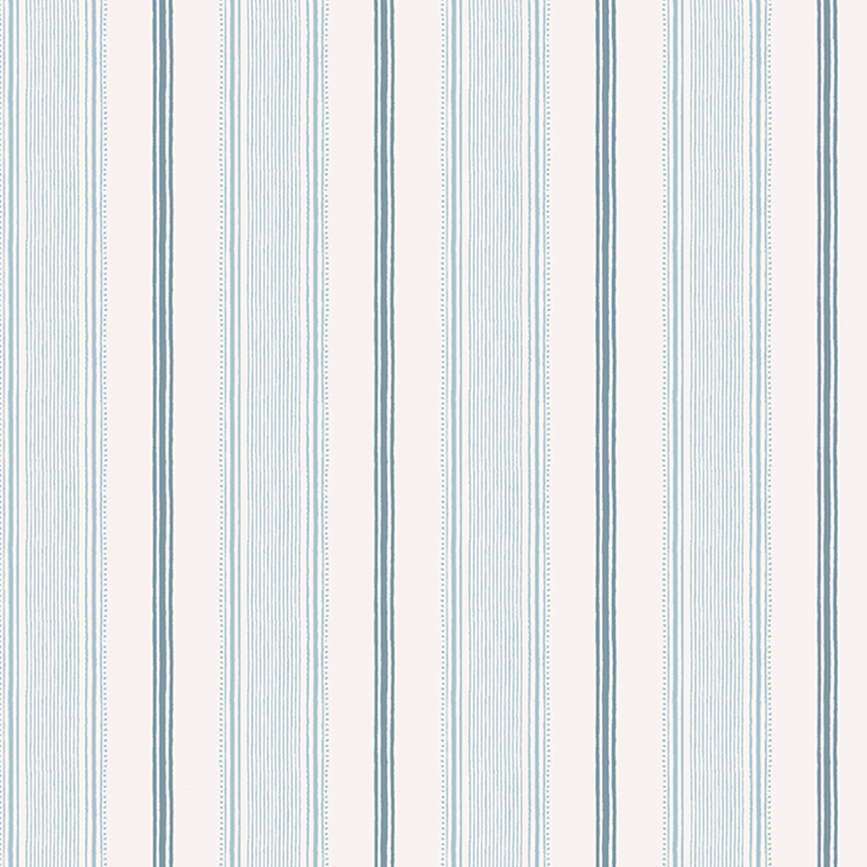 LAURA ASHLEY Vliestapete Heacham Stripe, glatt, Motiv, (1 St), Motiv blau