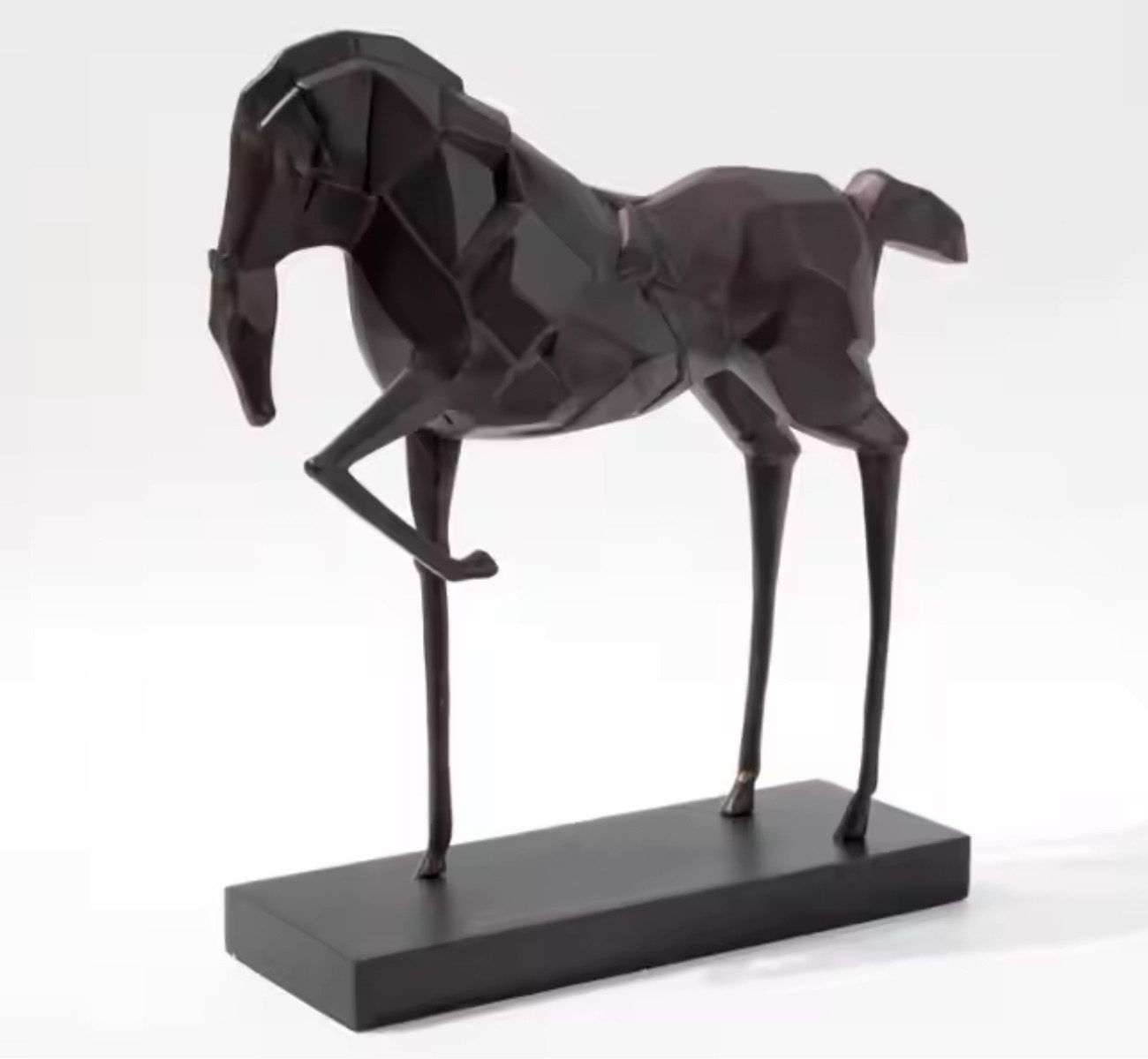 Quality Elegance Dekofigur Abstrakte Pferdefigur in Schwarz – Resin-Dekoration