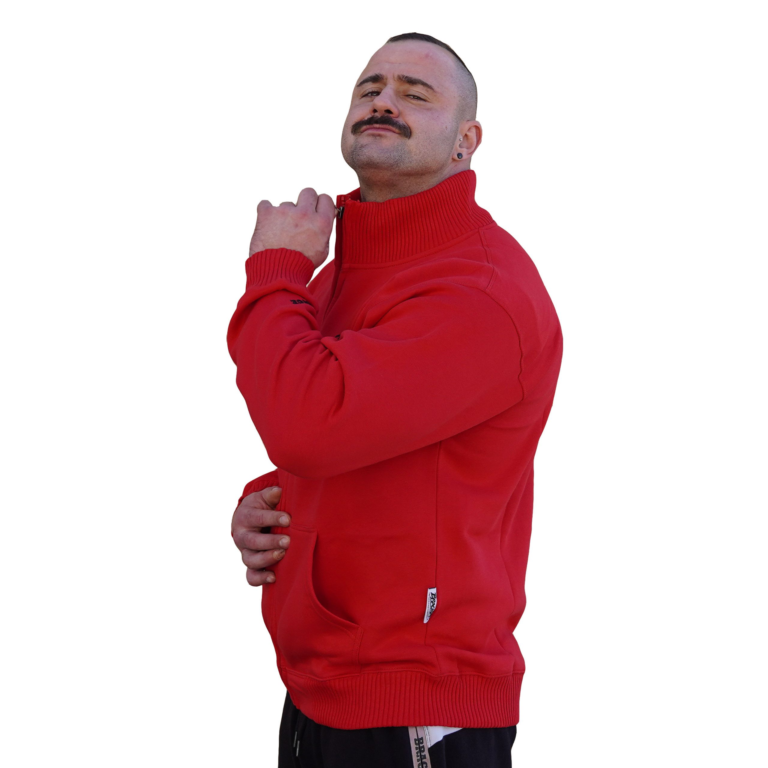 BRACHIAL THE LIFESTYLE COMPANY Trainingsjacke Brachial Zip-Sweater "Gain" rot