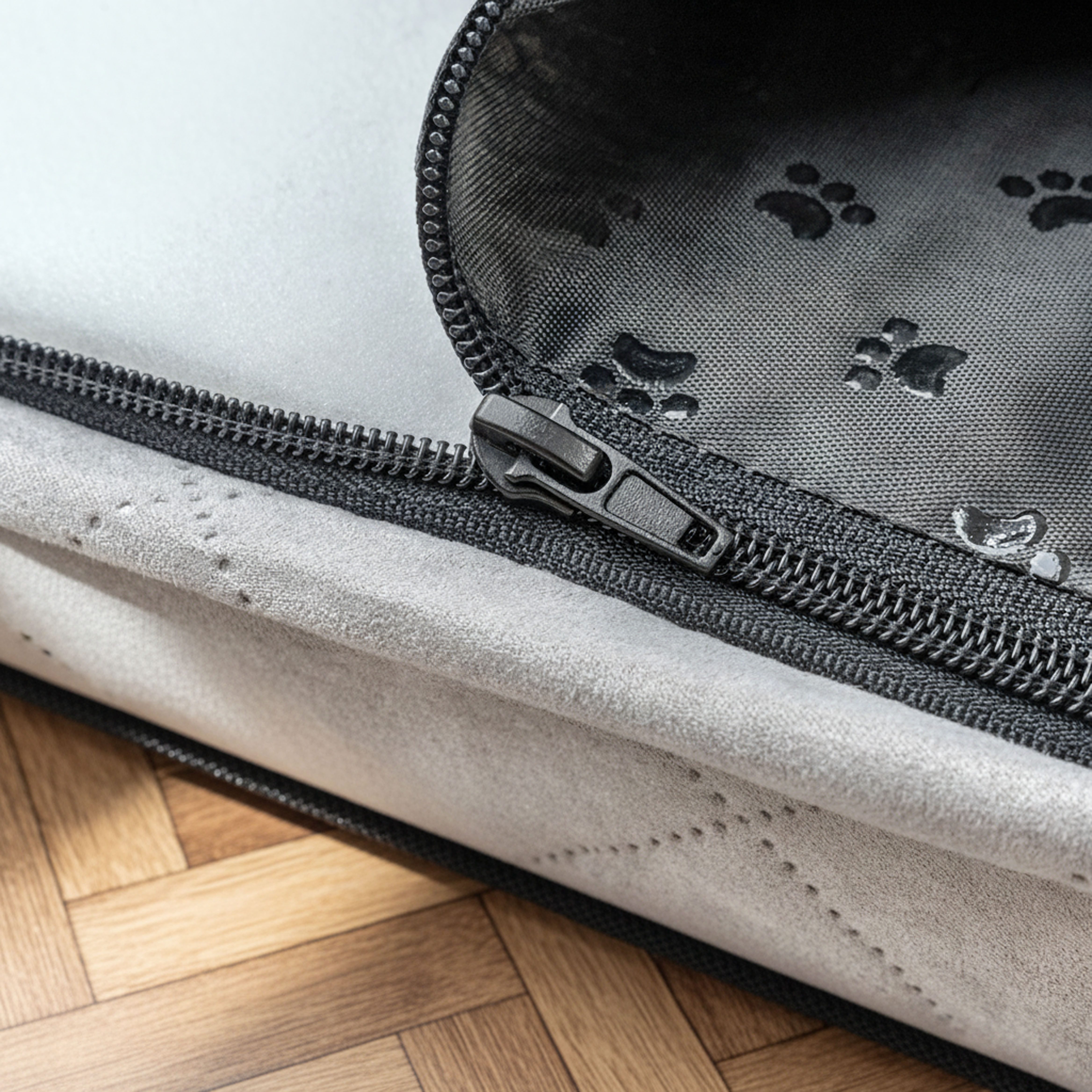 belviona Hundematte mit waschbarem Bezug, Wildlederimitat, Plüsch, Hundematratze weich & stabil, mit Tragegriff