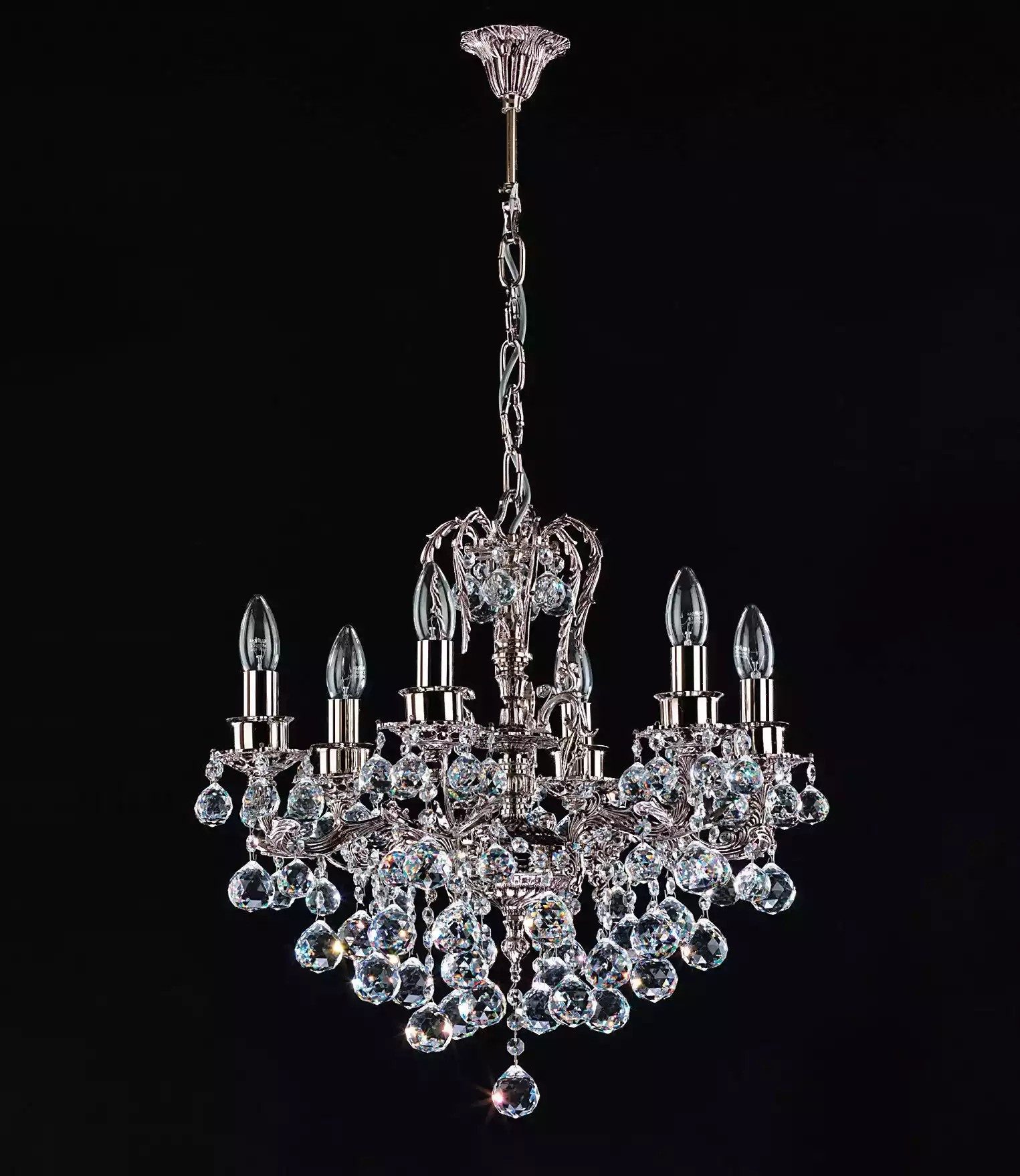 JVmoebel Kronleuchter Kristall-Hängeleuchte für elegantes Wohnen in Gold, Leuchtmittel wechselbar, Made in Europa