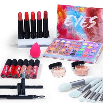 Scheiffy Make-up Set 29-teiliges Einsteiger Schminkset, Schminkset Geschenkset, leichtes Schminkset Komplettset, Must Have Set für Makeup-Trägerinnen