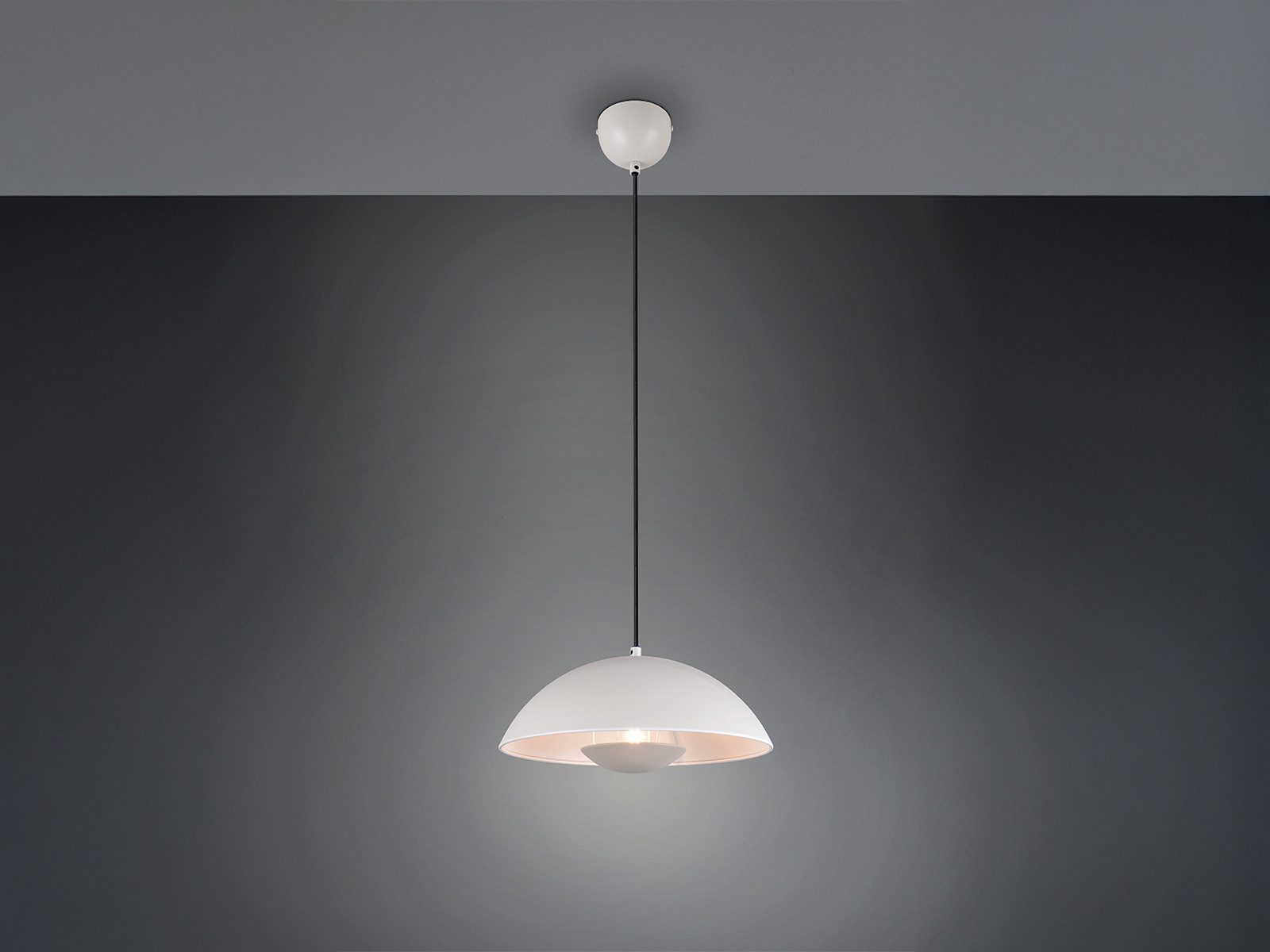 meineWunschleuchte Pendelleuchte, ohne Leuchtmittel, hängend einflammig indirekte Beleuchtung Esstisch, Lampenschirm Metall