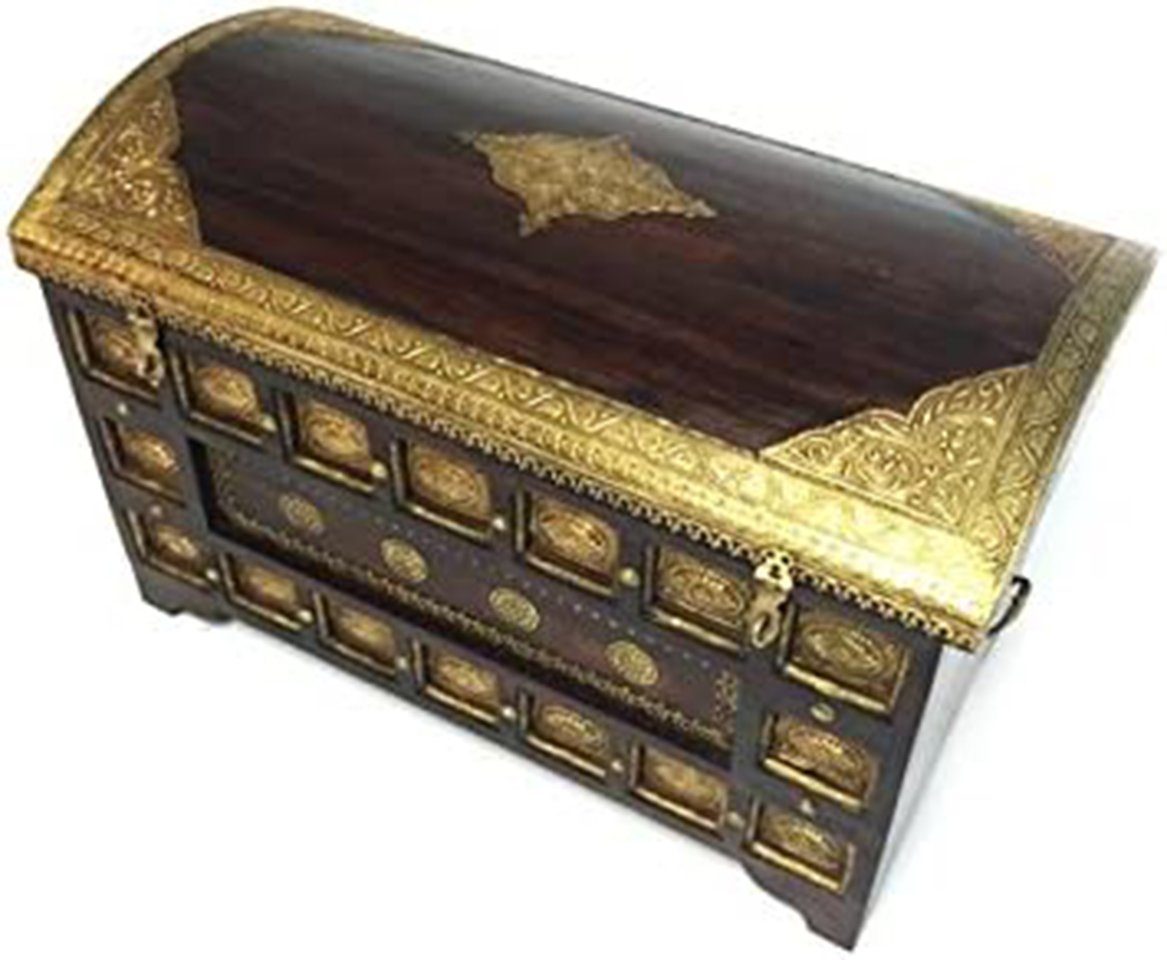 Marrakesch Orient & Mediterran Interior Truhe Orientalische truhe yaprak XXL - 90cm - (1 St), Handarbeit