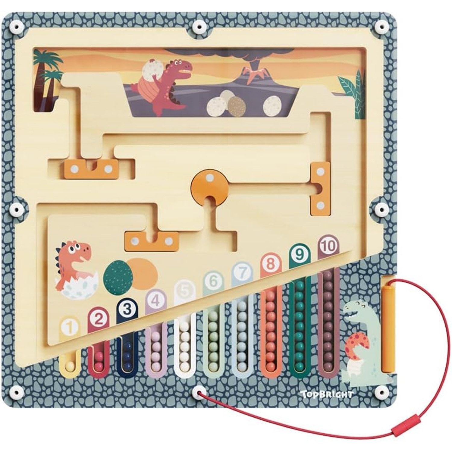 Topbright Motorikbrett 1211412023de0001 Dino Eier Labyrinth Montessori