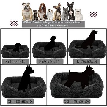 DOPWii Tierbett Flauschiges Hundebett, abnehmbares Hundesofa, rutschfestes Katzenbett, Waschbar