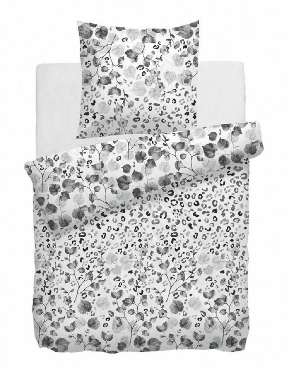 Bettwäsche HNL Satin-Bettwäsche Digitaldruck Milo schwarz, Baumwollsatin, 2 teilig