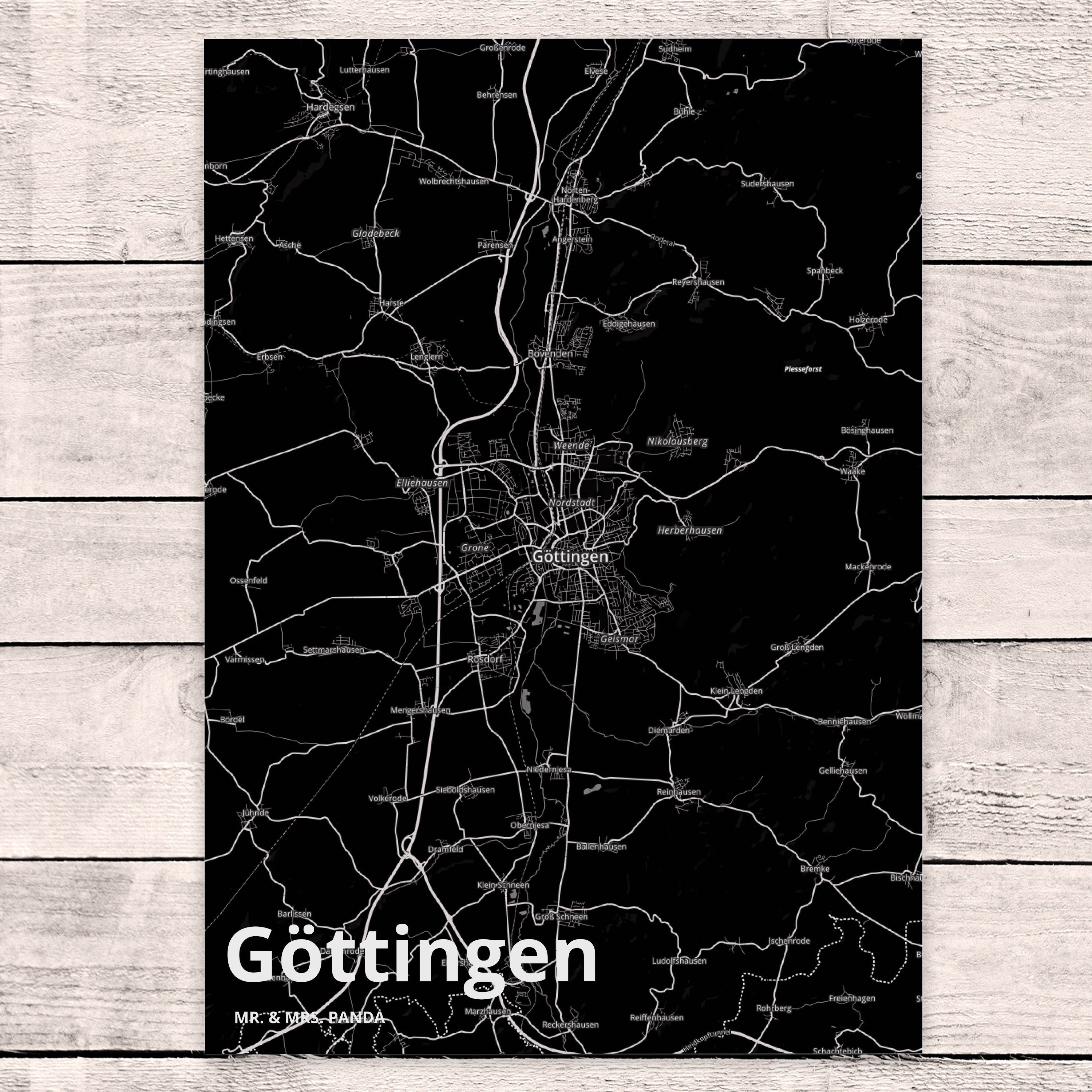 Mr. & Mrs. Göttingen Geschenkkarte, Karte, Panda Do Postkarte Städte, Ansichtskarte, - Geschenk