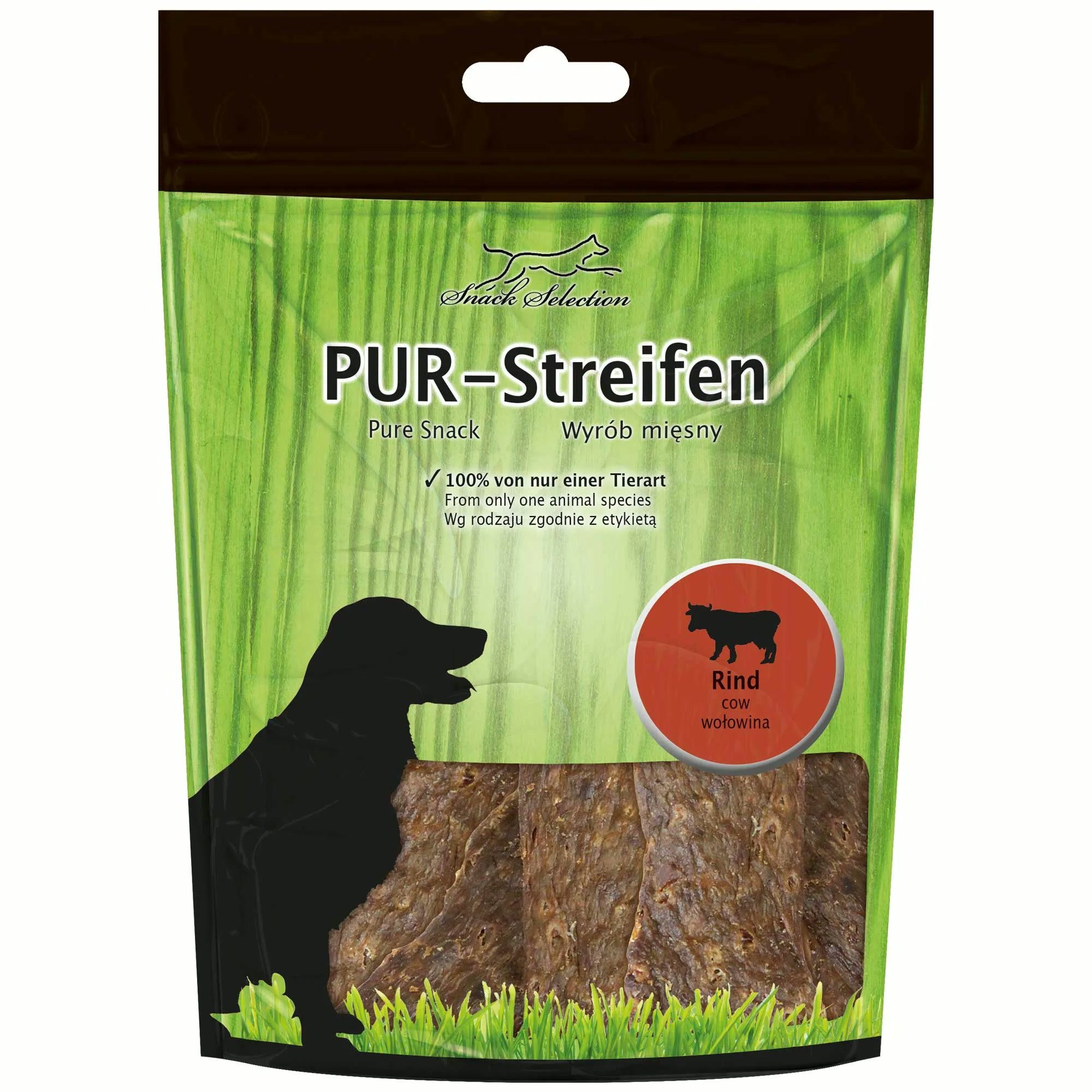 Greenhound PUR Streifen Rind - Purer Genuss in Streifen! Rind, Snack für: Hunde, 100% von nur einer Tierart
