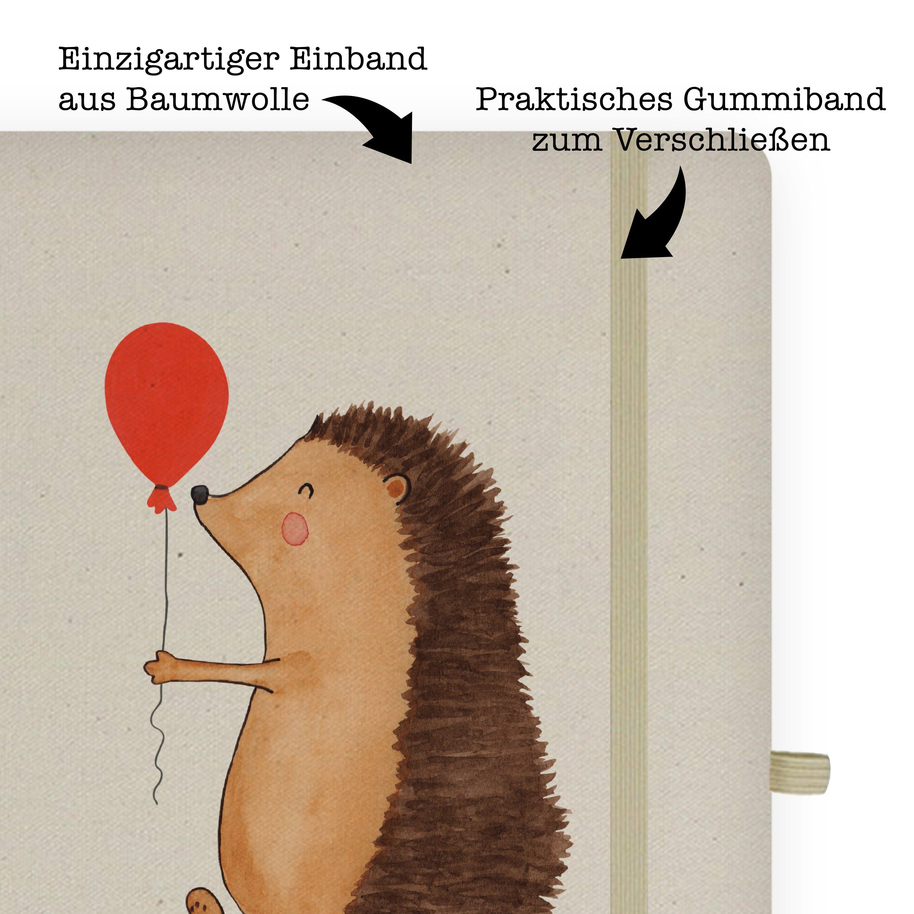 Luftballon - Panda & Geschenk, Mr. Happy Tiermotive, Igel Birth - Mrs. Transparent Notizbuch mit