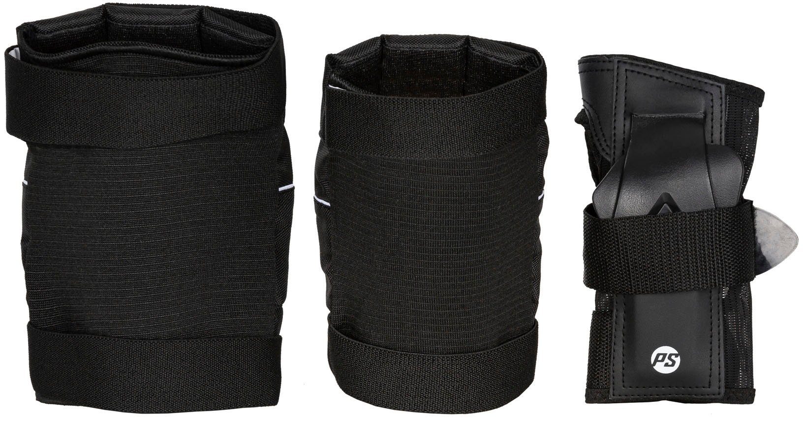 Powerslide Protektoren-Set Standard Black Set (Set, 3-tlg., mit Ellenbogenprotektor, mit Handgelenkprotektor, mit Knieprotektor)