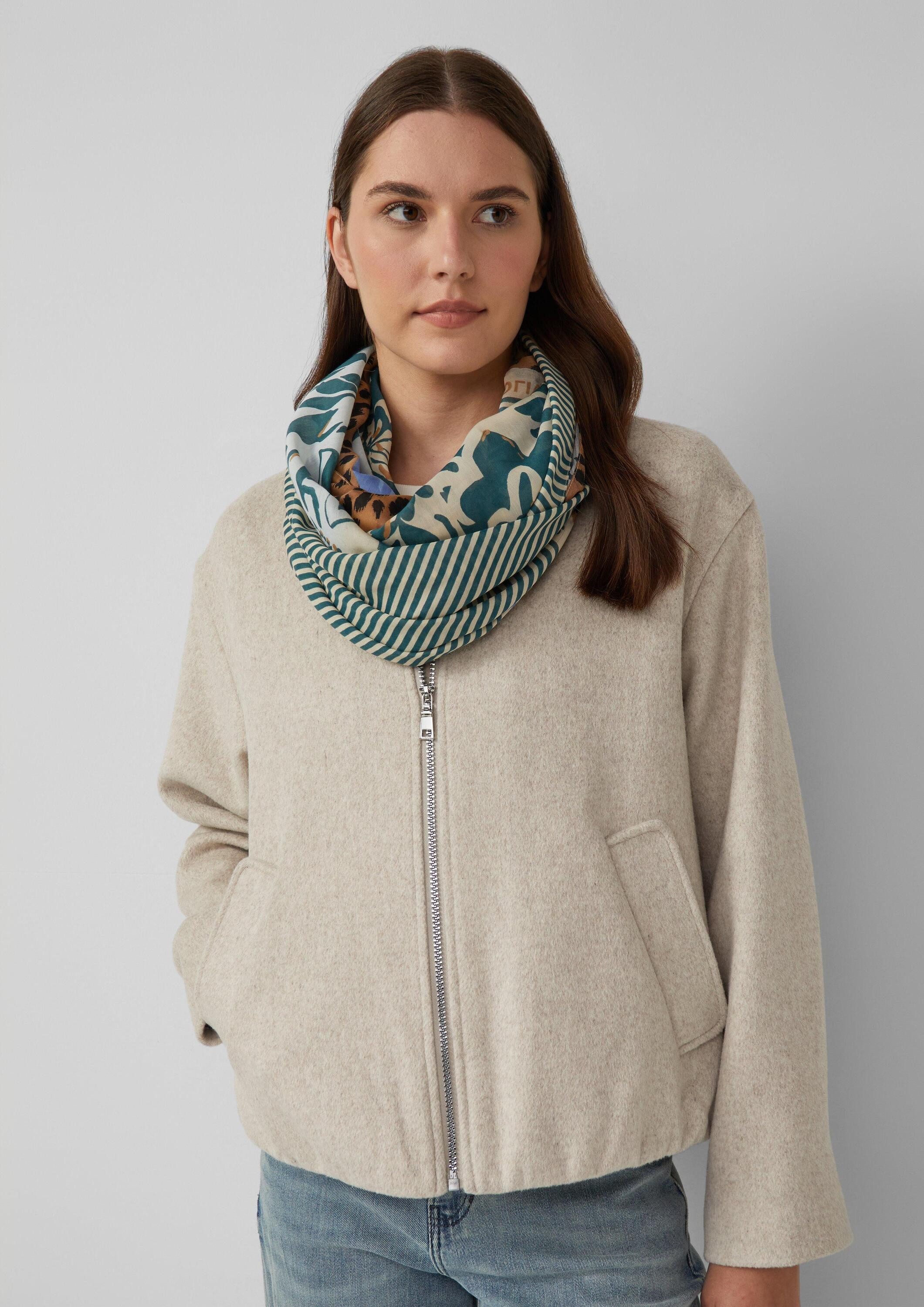 s.Oliver Loop Snood, Loop-Schal mit All-over-Print günstig online kaufen