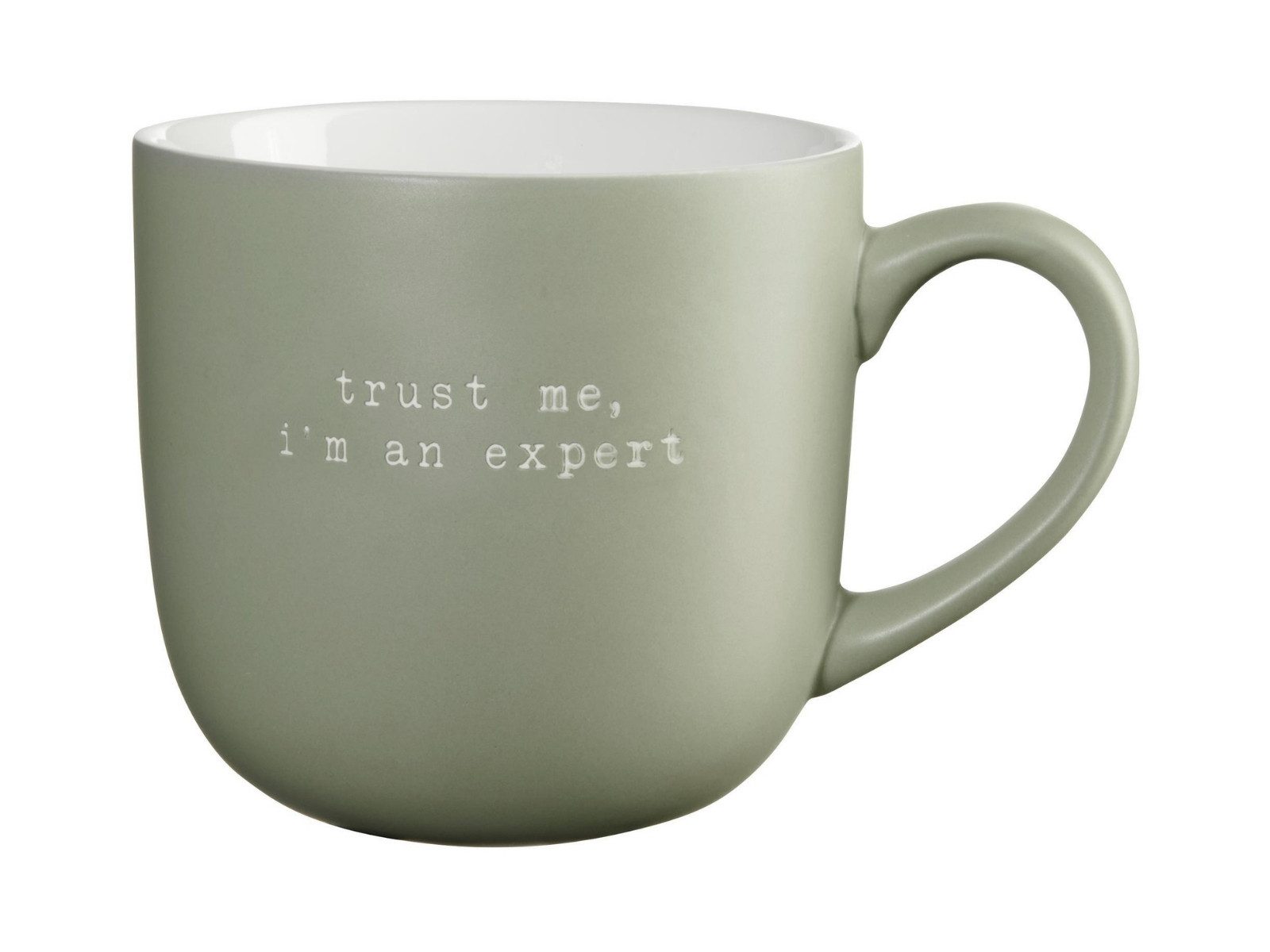 ASA SELECTION Becher hey! Henkelbecher trust me, i'm an expert 0,6l, New Bone China