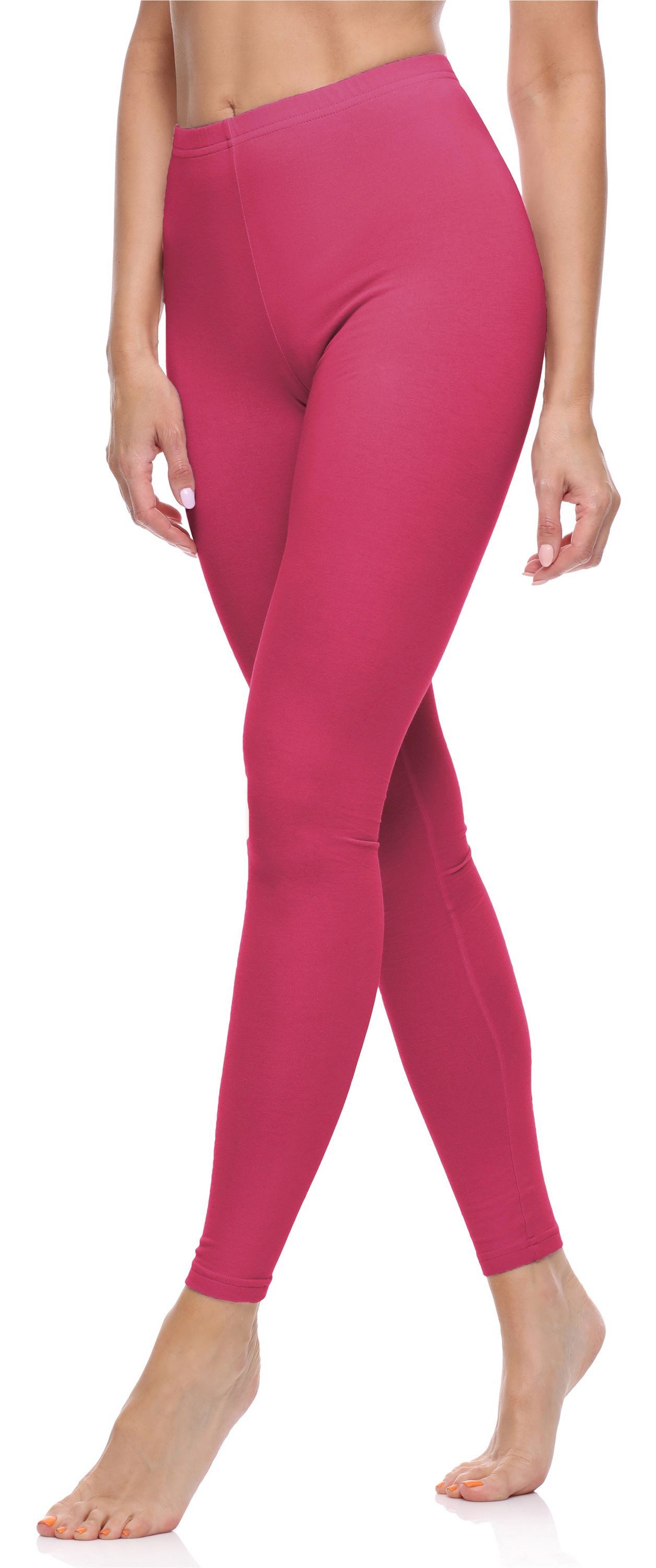 Merry Style Leggings Damen Hosen lang aus Baumwolle MS10-198 (1-tlg) elastischer Bund, eng – Bild 4 von 5