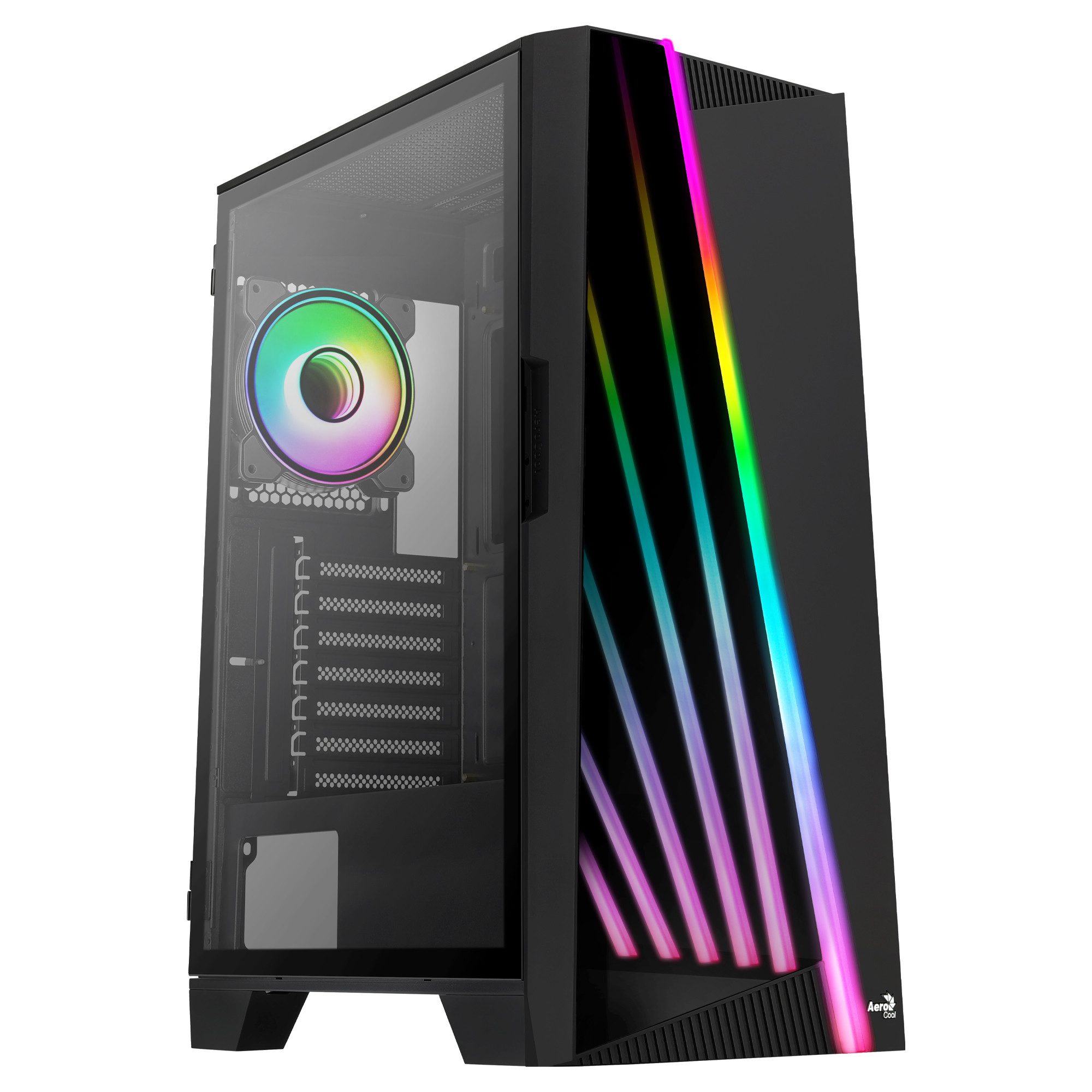 Aerocool PC-Gehäuse ADVANCED TECHNOLOGIES Mirage-G-BK-v1 - Mid tower - ATX - Seitenteil mi