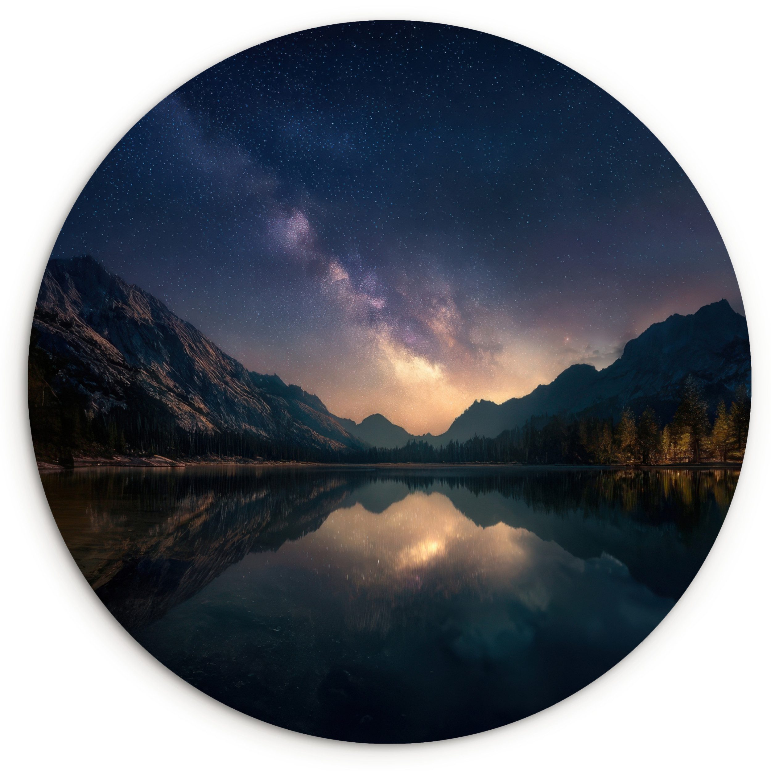 Gemälde Kristallklarer See - Bergen