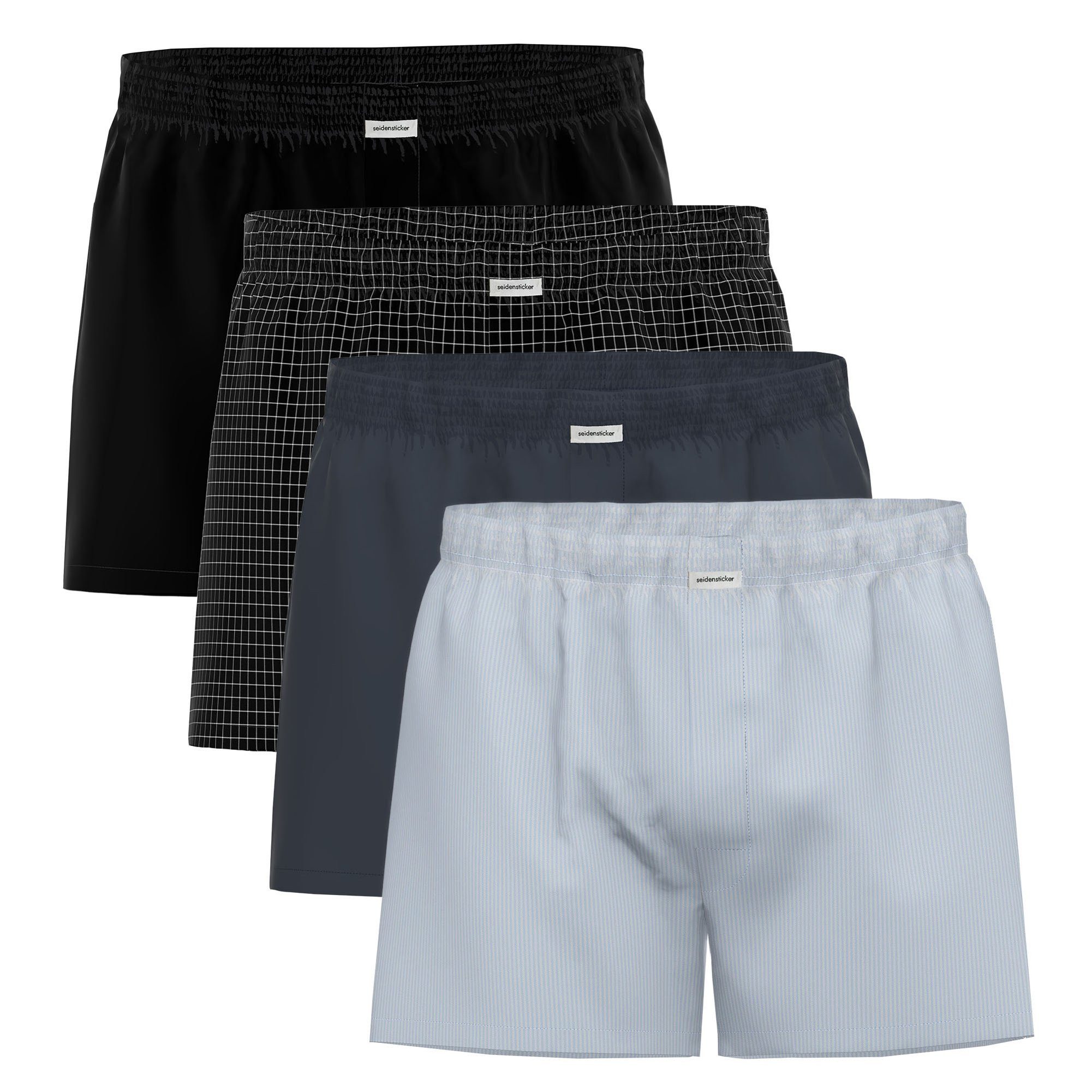 Boxershorts Herren Web-Boxershorts 4er Pack Baumwolle