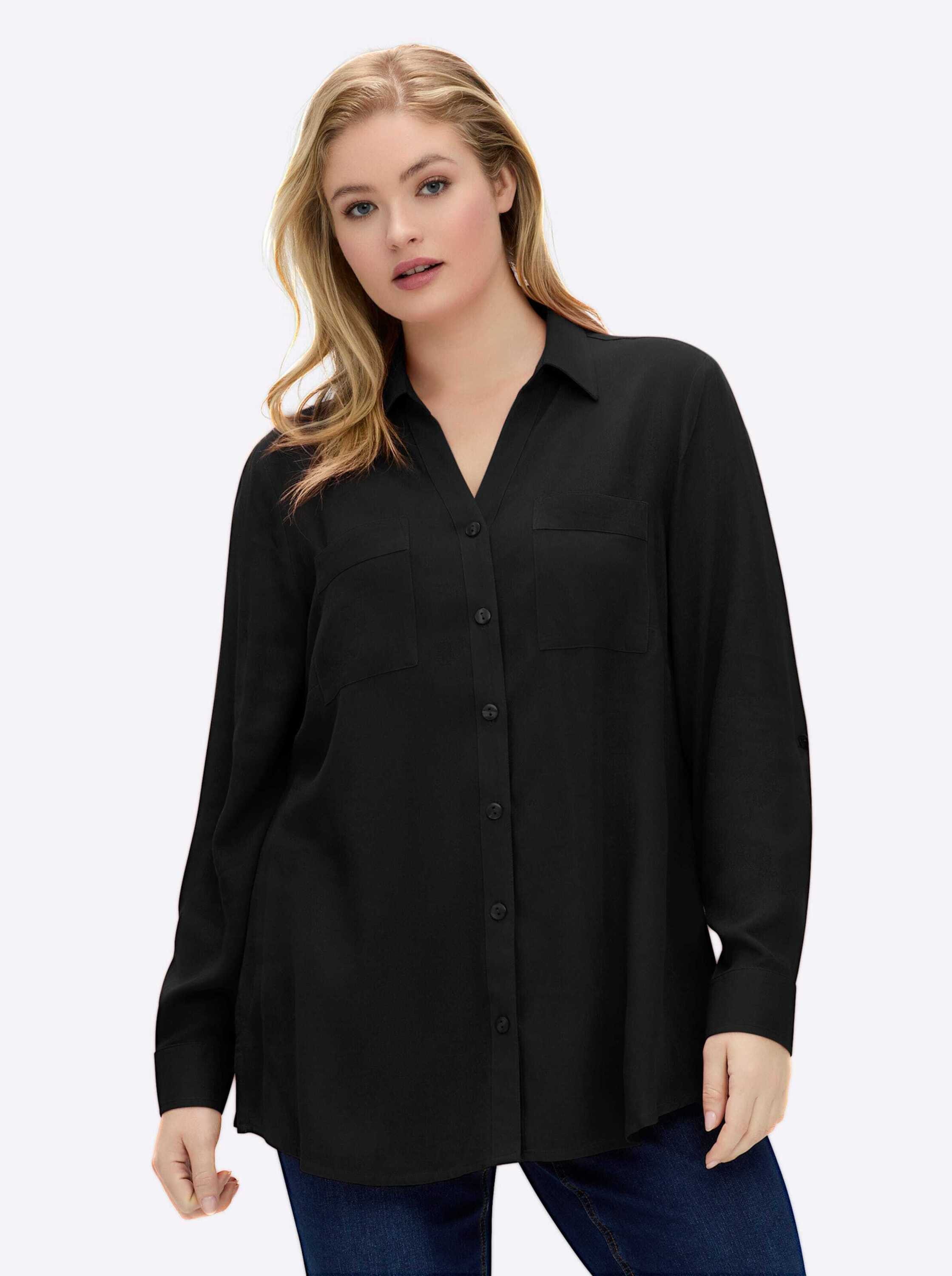 Sheego Klassische Bluse Bluse Langarm günstig online kaufen