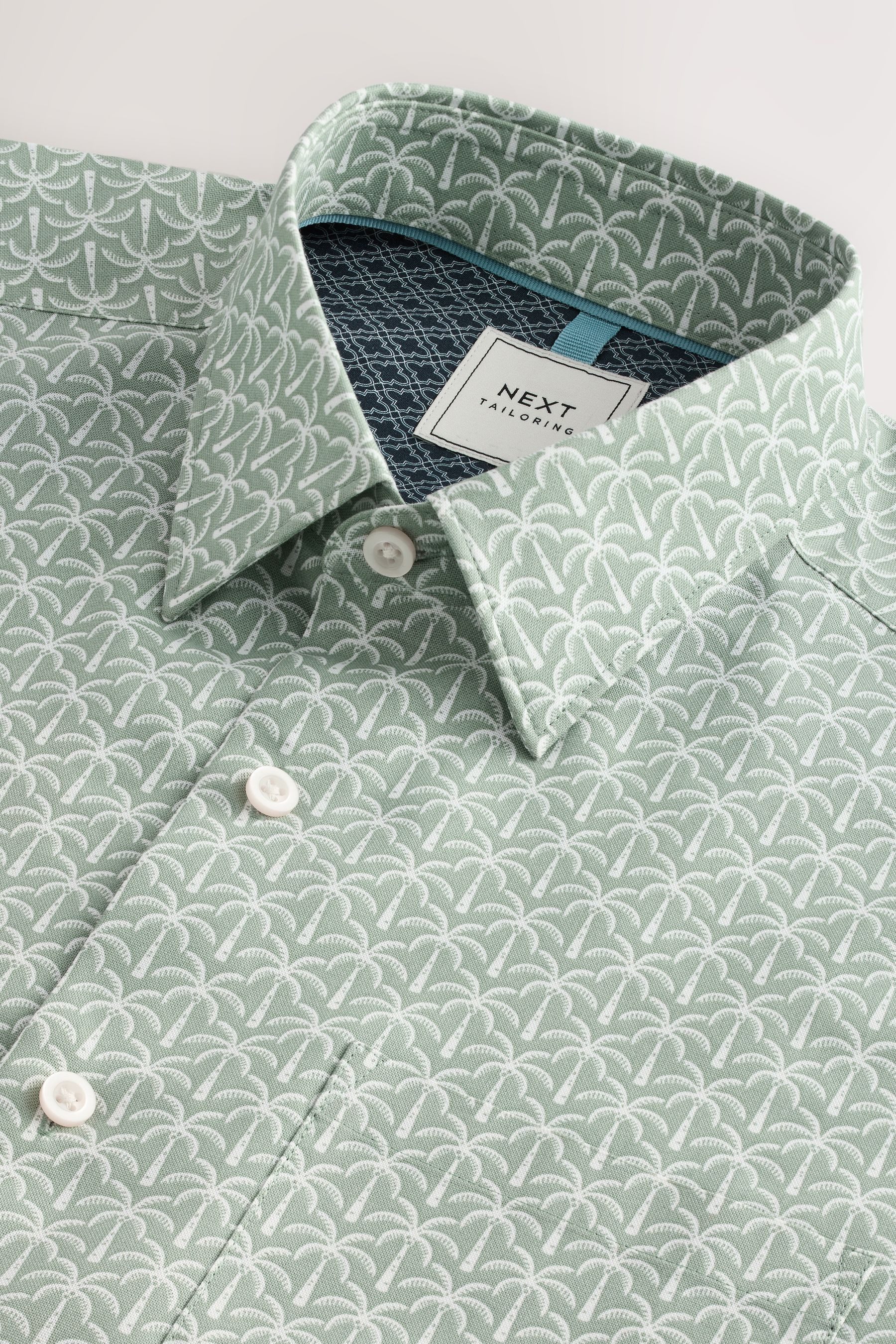 Next Businesshemd Oxford-Kurzarmhemd mit Print (1-tlg) günstig online kaufen