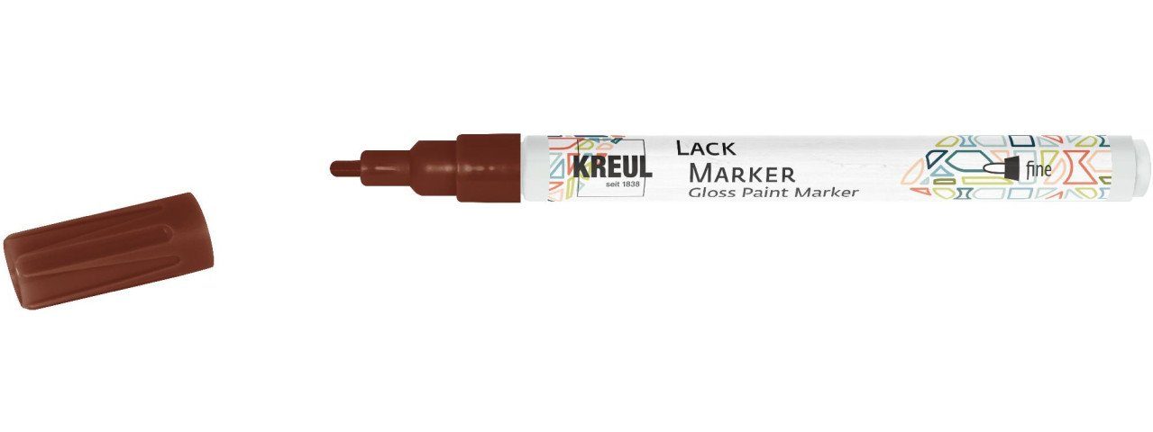 Kreul 1-2 Künstlerstift fine braun, Marker mm Lack Kreul