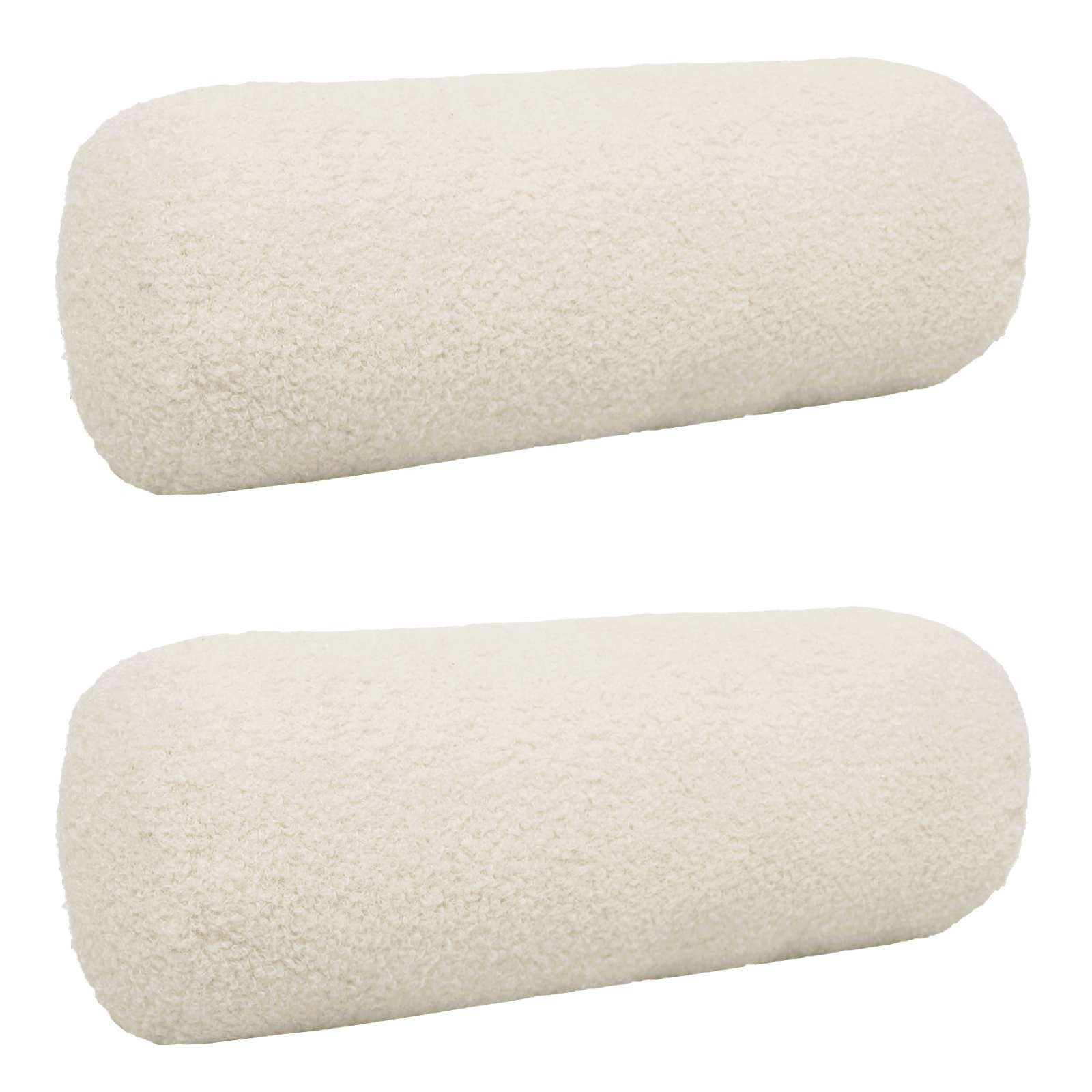 vidaXL Kissenbezug Kissenbezug 2 pcs HEERLEN Creme Ø 15 x 40 cm Bouclé, (2 Stück)