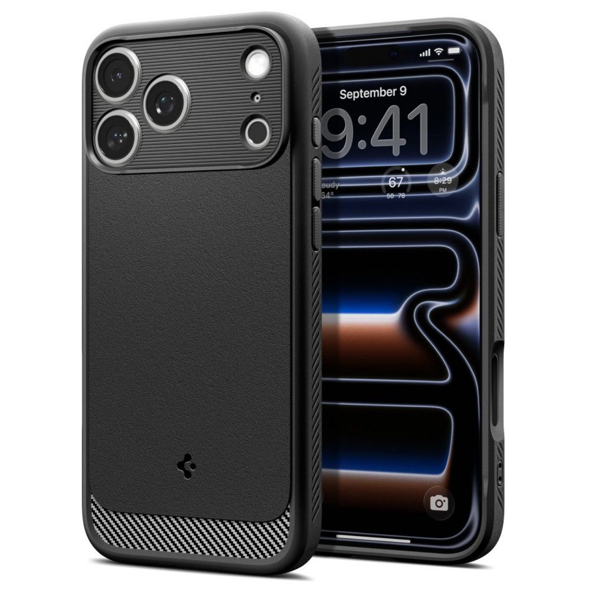 Spigen Handyhülle Rugged Armor mit Magnetfunktion Kompatibel mit iPhone 17 Pro Max 6,9, Matte, stoßfeste Oberfläche mit integrierter Magnetfunktion