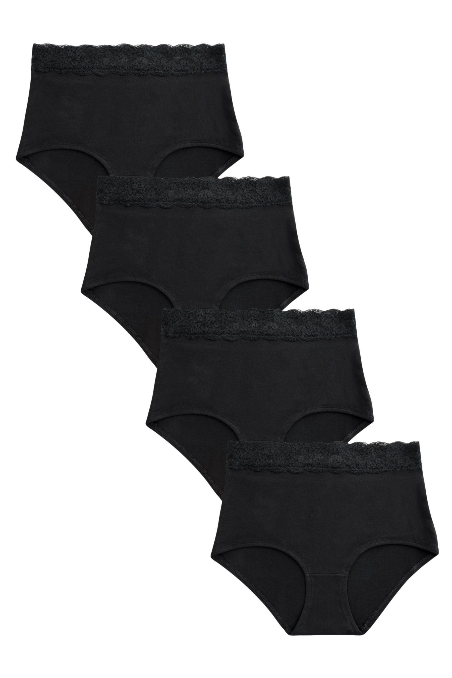Taillenslip Stoma Spitzenslips, 4er-Pack, voll bedeckend