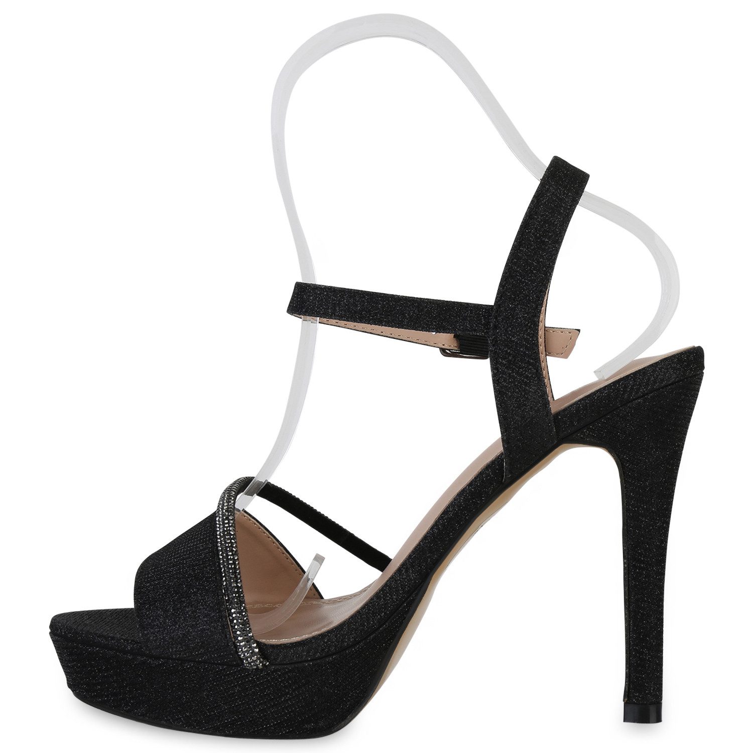 VAN HILL 840248 High-Heel-Sandalette Damen Sandaletten High Heels Stiletto günstig online kaufen