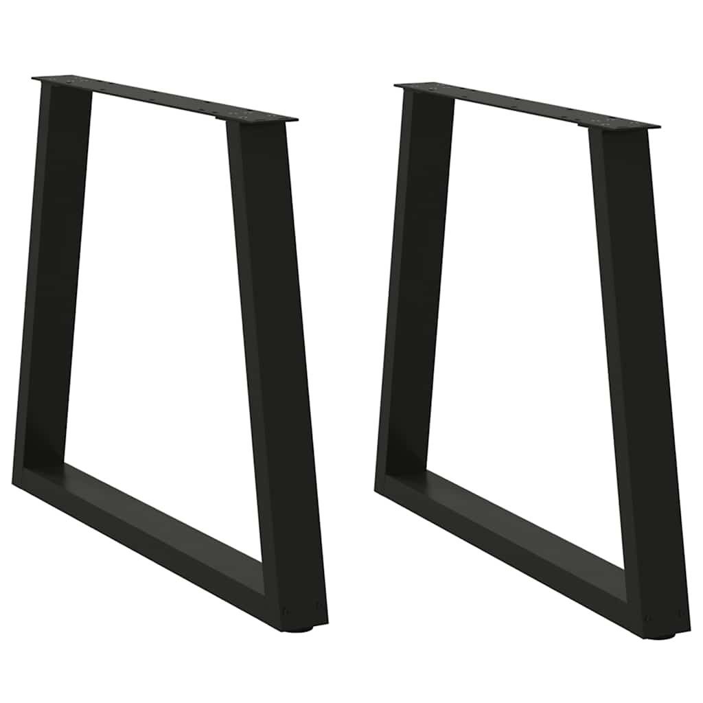 Tischgestell Esstisch Beine V-Form 2 Stück Schwarz 70x72-73,3 cm Stahl