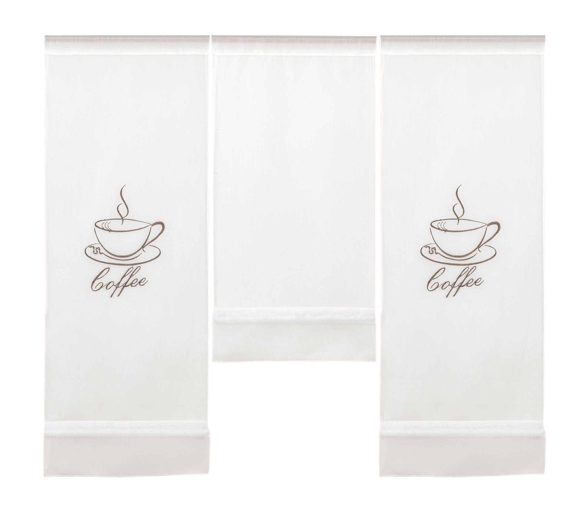 Clever-Kauf-24 Scheibengardine Design Mini Flächenvorhang Set günstig online kaufen