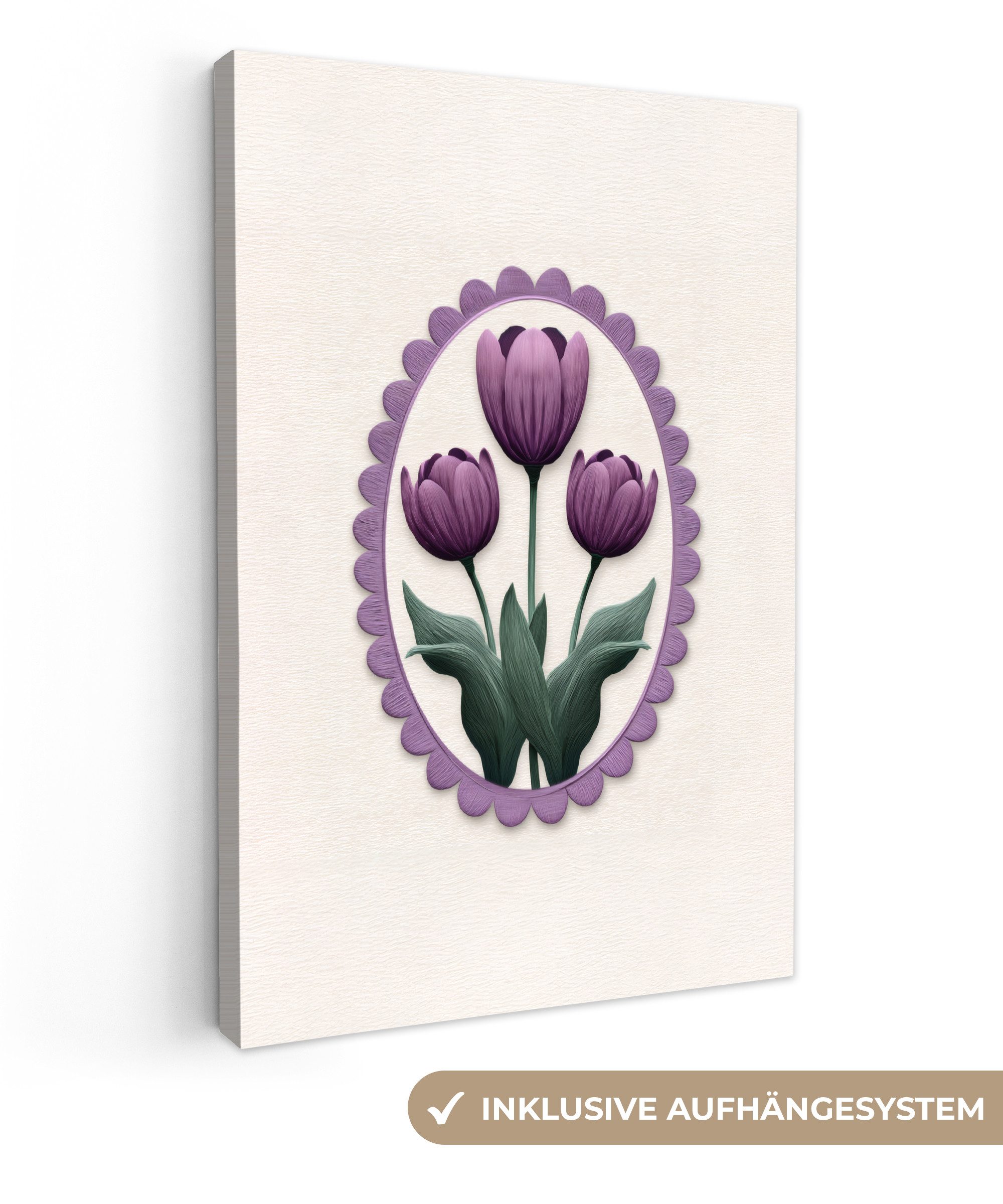 OneMillionCanvasses® Leinwandbild Tulpen - Lila - günstig online kaufen