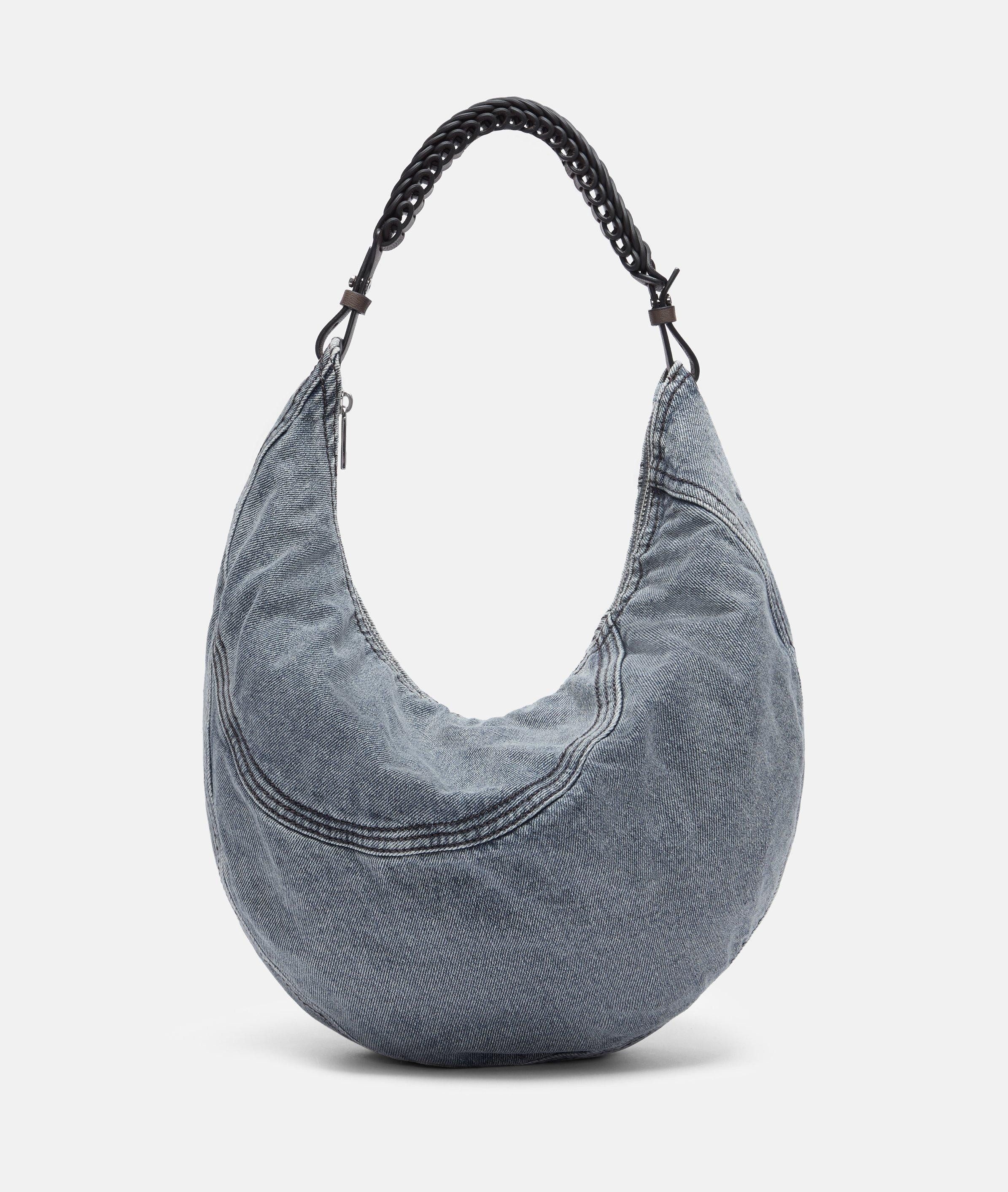 Liebeskind Berlin Schultertasche Denim Luna Hobo M, Geräumige Hobo-Bag aus Denim