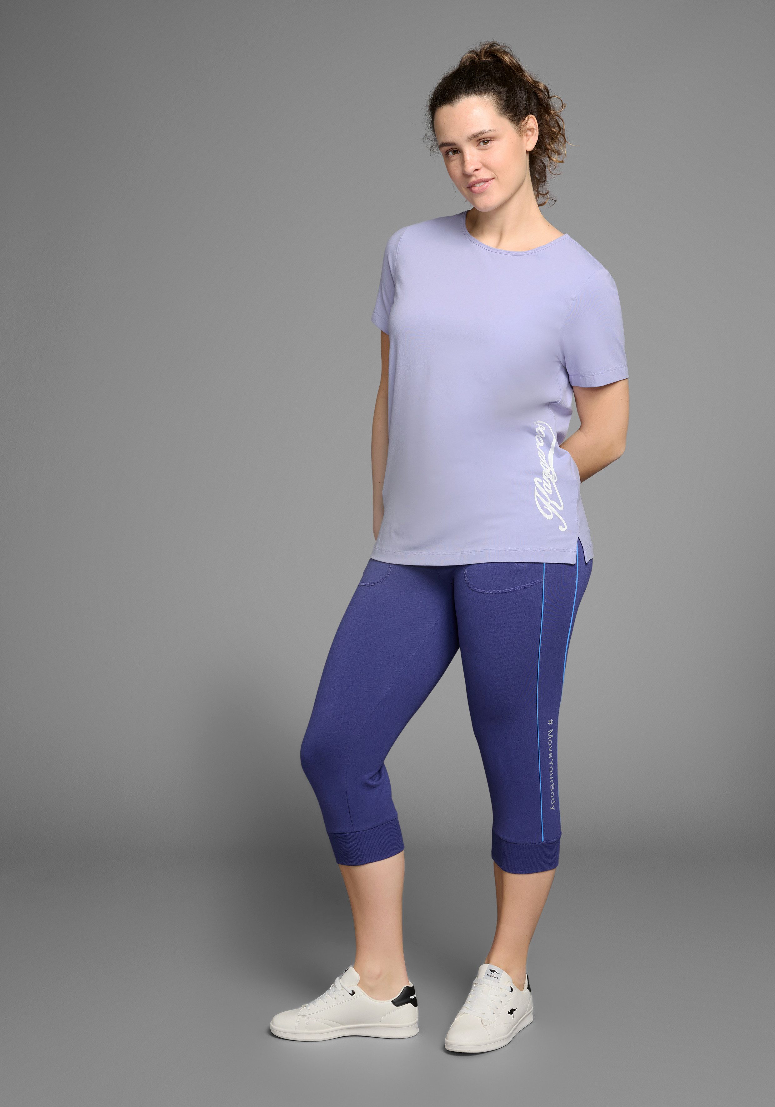 KangaROOS T-Shirt Kurzarm, casual, unifarben, große Größen