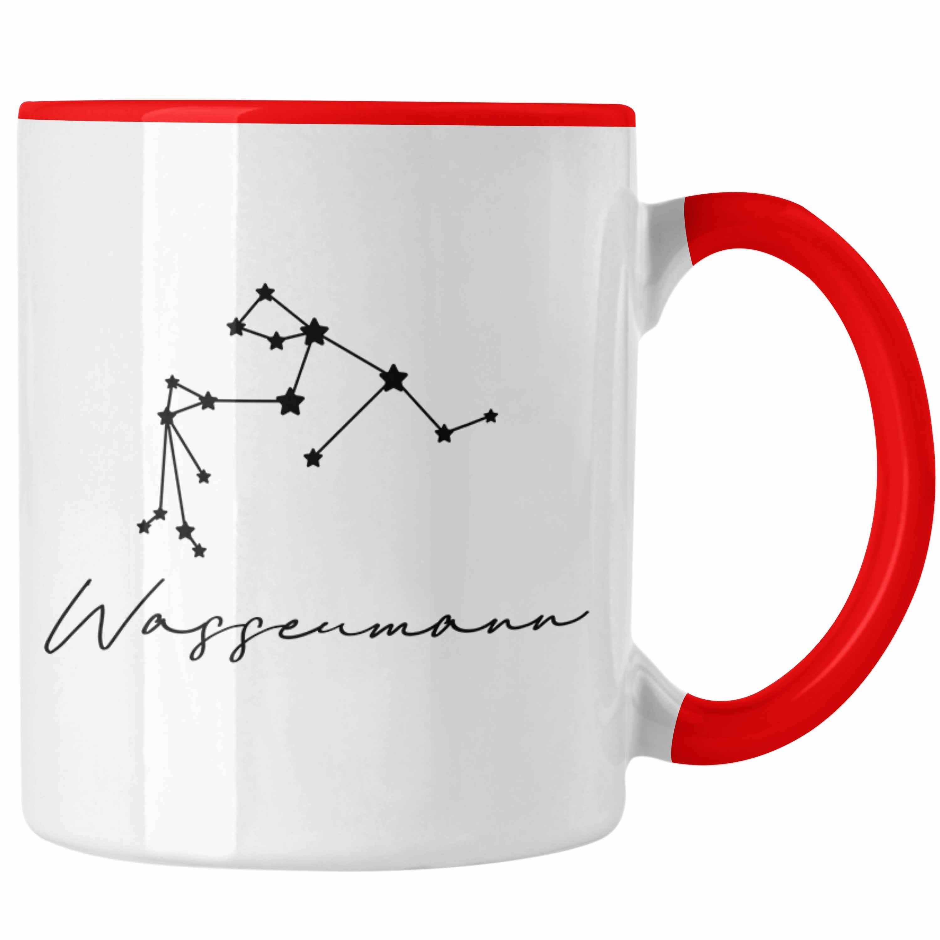 Geschenk Rot - Horoskop Trendation Wassermann Trendation Tasse Tierkreiszeichen Tasse Sternzeichen