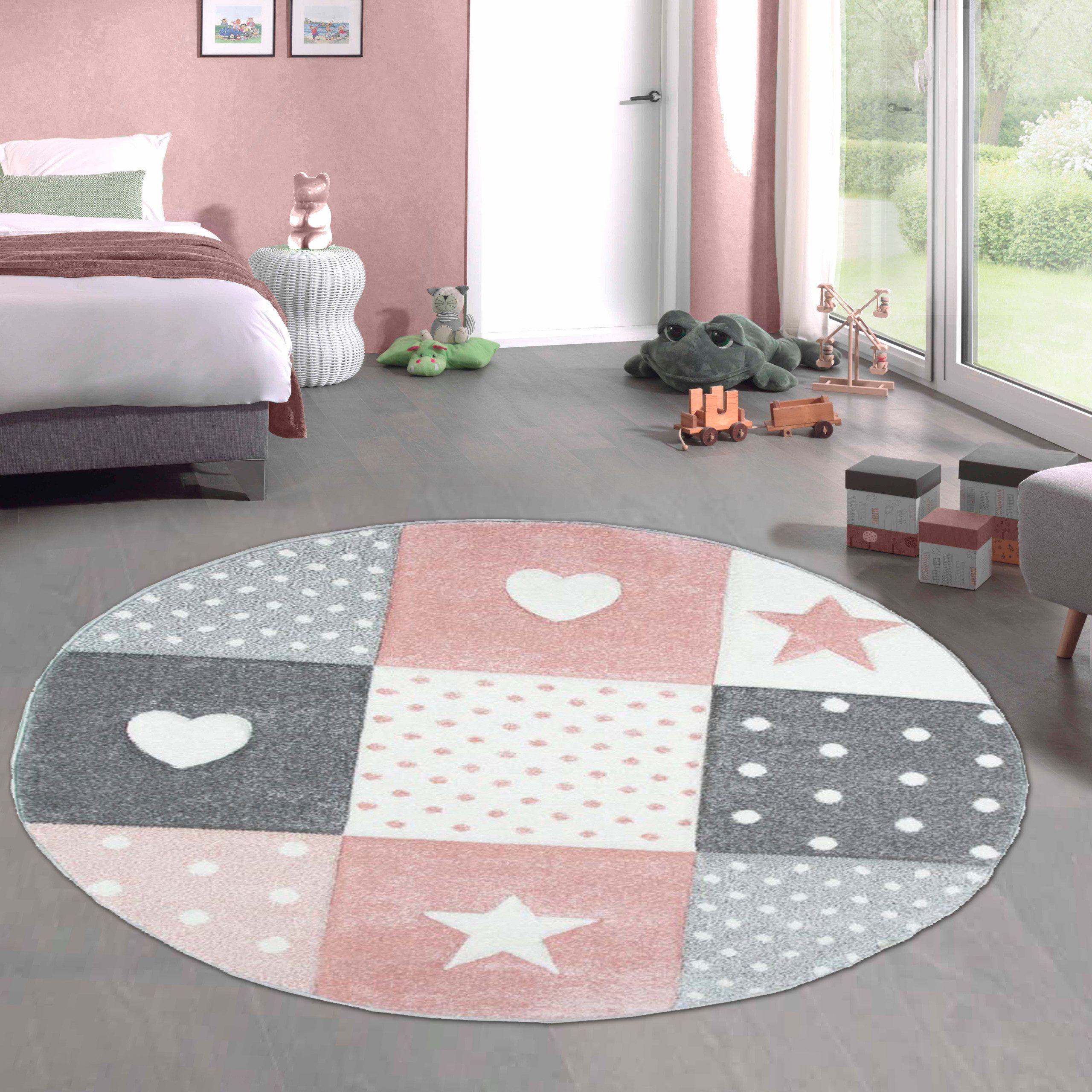 Carpetia Kinderteppich Verspieltes Motivdesign, Höhe: 13 mm, pflegeleicht, strapazierfähig, handgearbeiteter Konturenschnitt