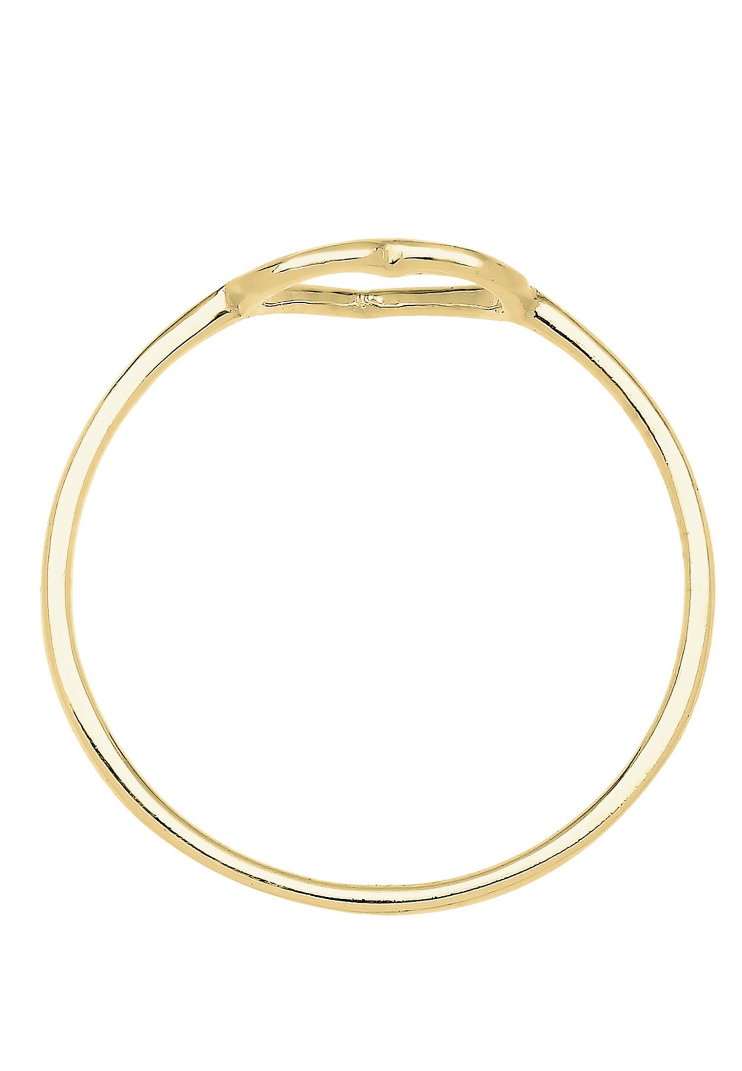 Elli Premium Fingerring Herz 375 Gelbgold, Herz