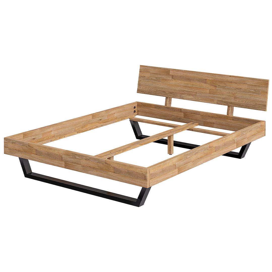 skølm Massivholzbett Alver, natur geölt mit günstig online kaufen