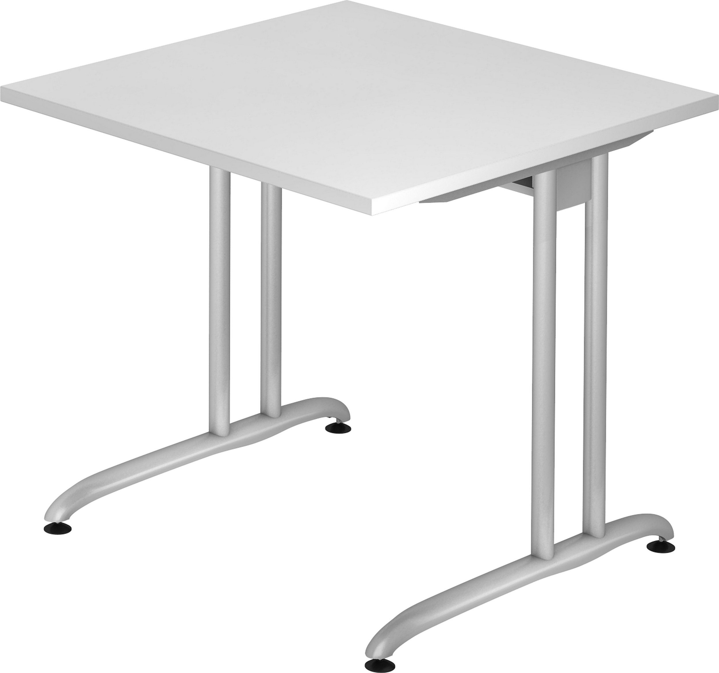 bümö Schreibtisch Schreibtisch Serie-B, Weiß Quadrat: x cm - 80 Dekor: 80