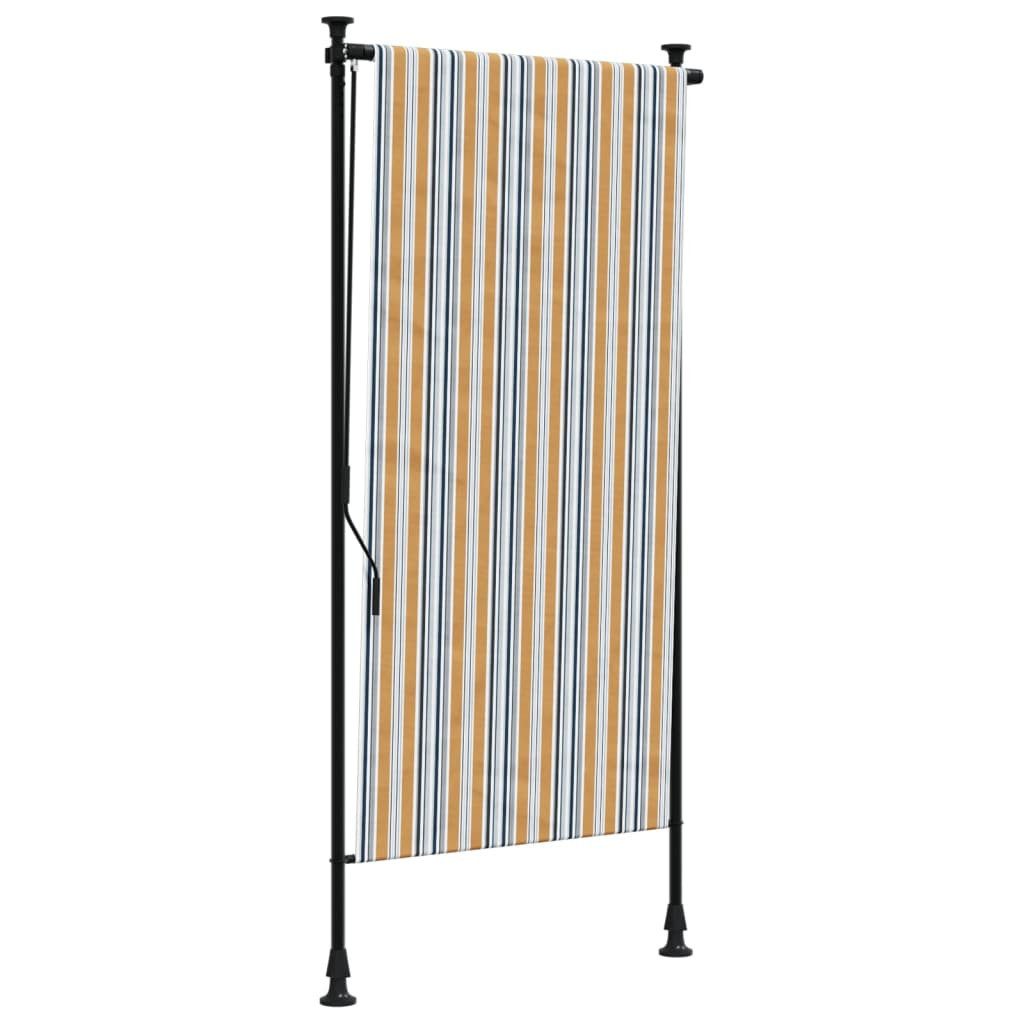 vidaXL Markise 120 x 270 cm Außenrollo Gelb und Weiß 120x270 cm Stoff und Stahl