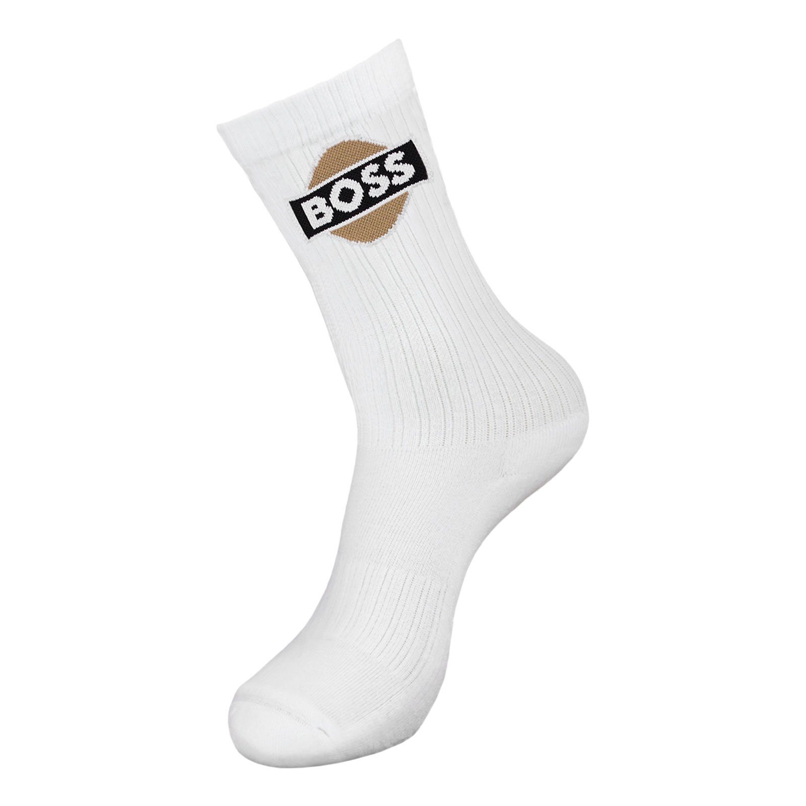 BOSS Langsocken QS Rib badge CC (2-Paar) mit kontrastfarbenem Logo günstig online kaufen
