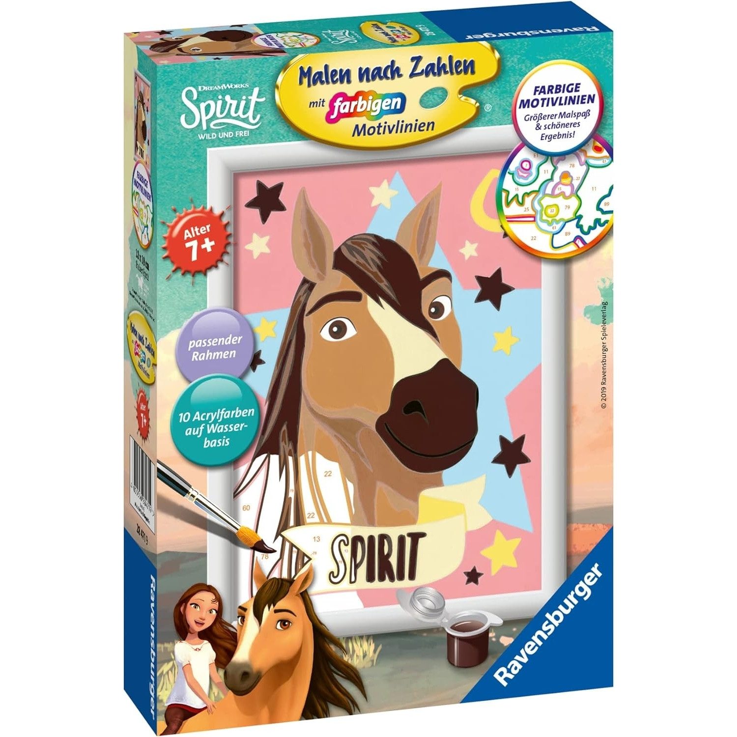 Ravensburger Malen nach Zahlen Ravensburger Malen nach Zahlen 28471 - Stolzer Spirit, Pferd Pony Acry
