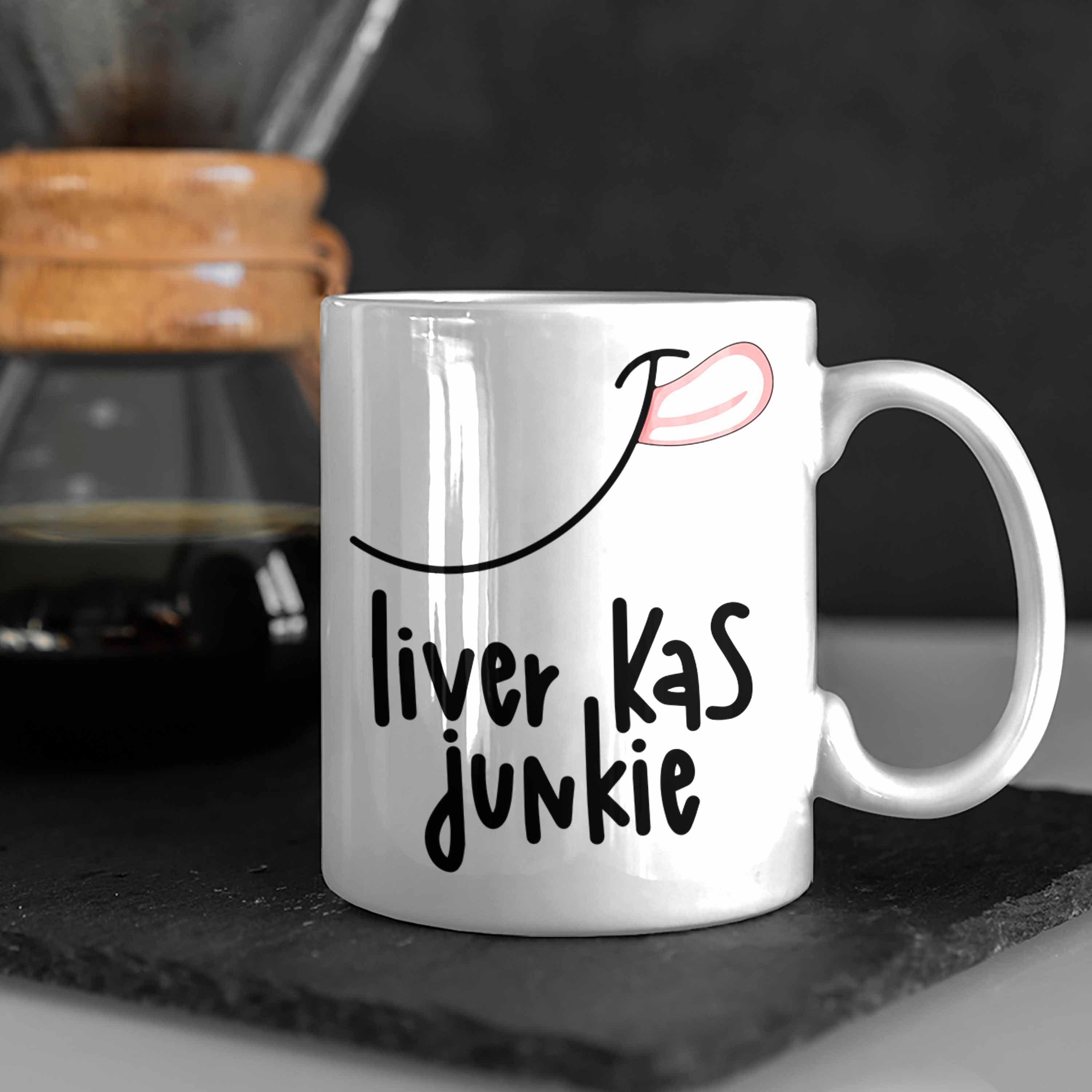 Kas Geschenk Leberkäse Trendation Leberkäse Tasse Junkie Brötchen Junkie Weiss Li Tasse Liver