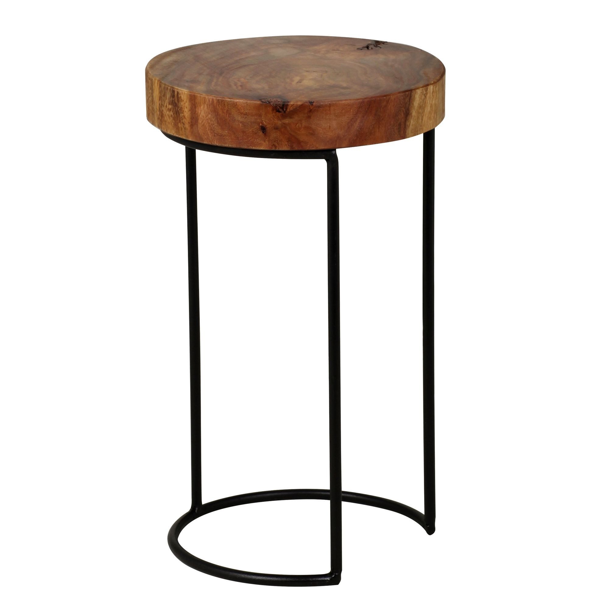 moebelfaktor Beistelltisch Alden, Massivholz, rund, Ø 28 cm, Sofatisch, Landhaus