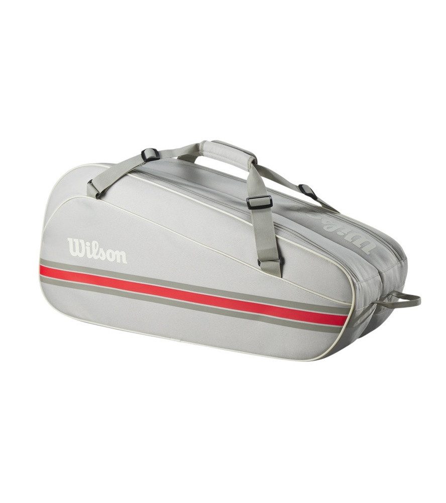 Wilson Sporttasche Tennis-Racketbag Team (Schlägertasche, 2 Hauptfach) 2025 grau 6er